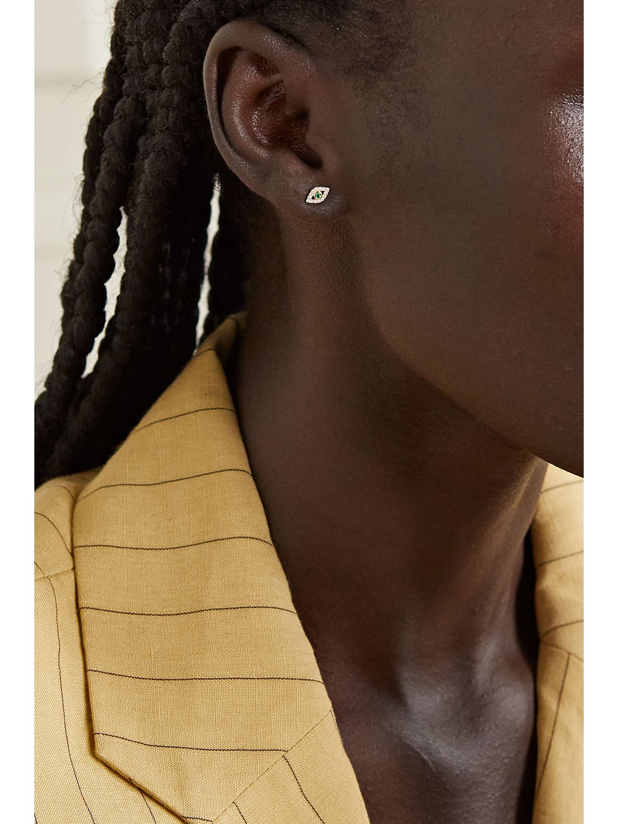Small best sale emerald earrings