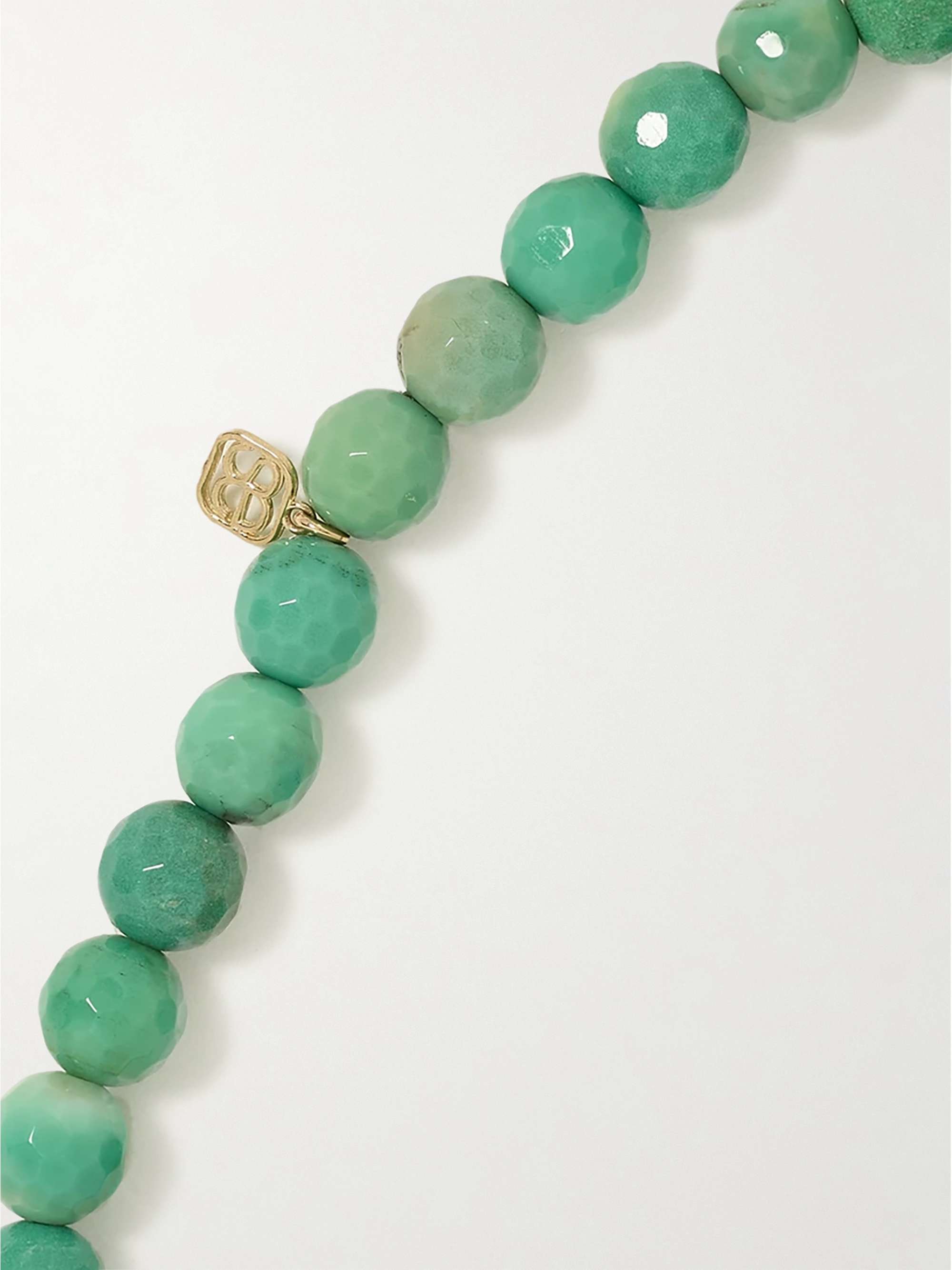 SYDNEY EVAN Palm Tree 14-karat gold multi-stone bracelet