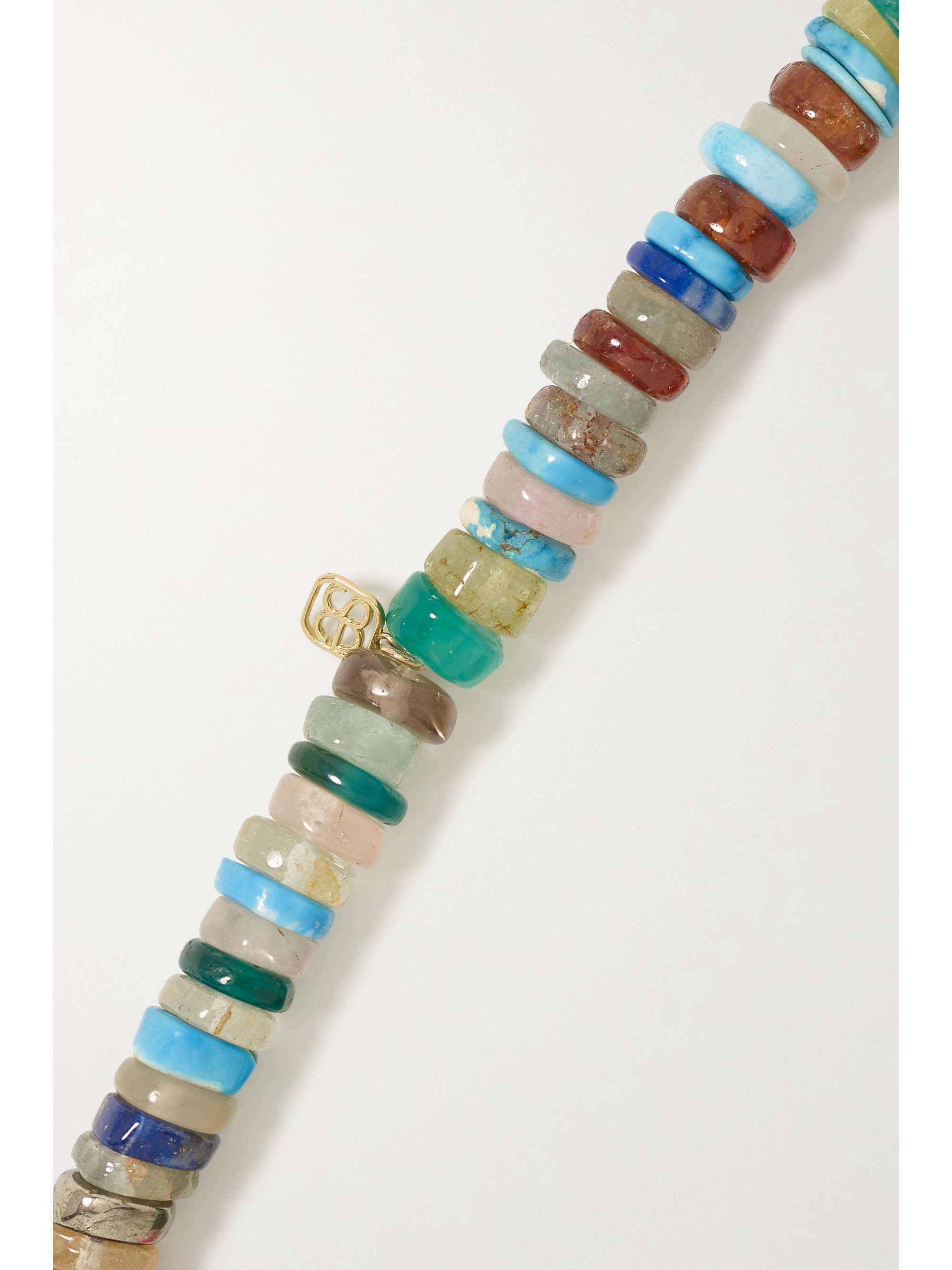 SYDNEY EVAN Palm Tree 14-karat gold multi-stone bracelet