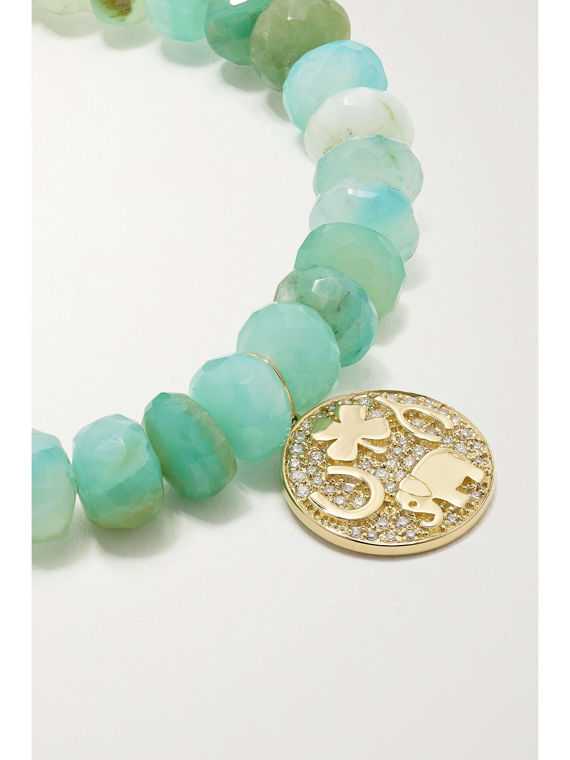 SYDNEY EVAN Lucky Wish Armband mit Opalen, Rubin und Details aus 14 Karat Gold
