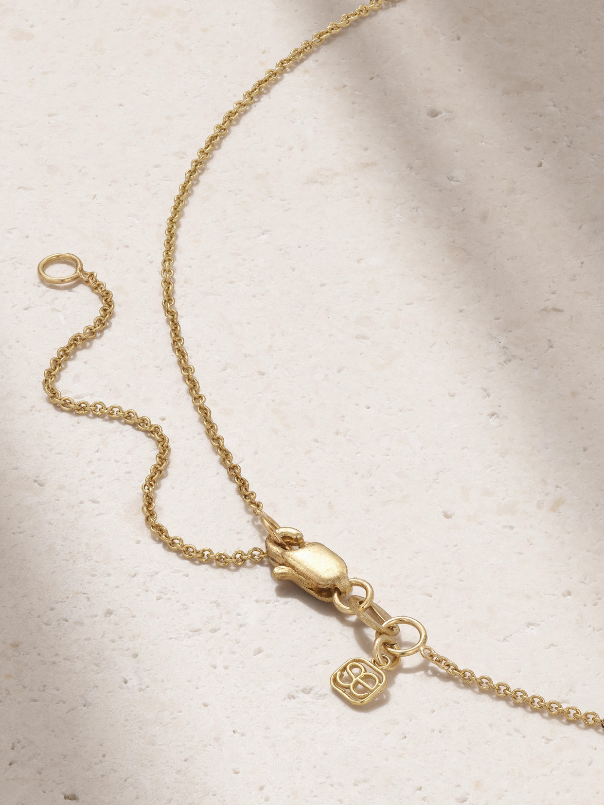 Sydney Evan Small Monstera Leaf 14-karat Gold Diamond Necklace In Gold