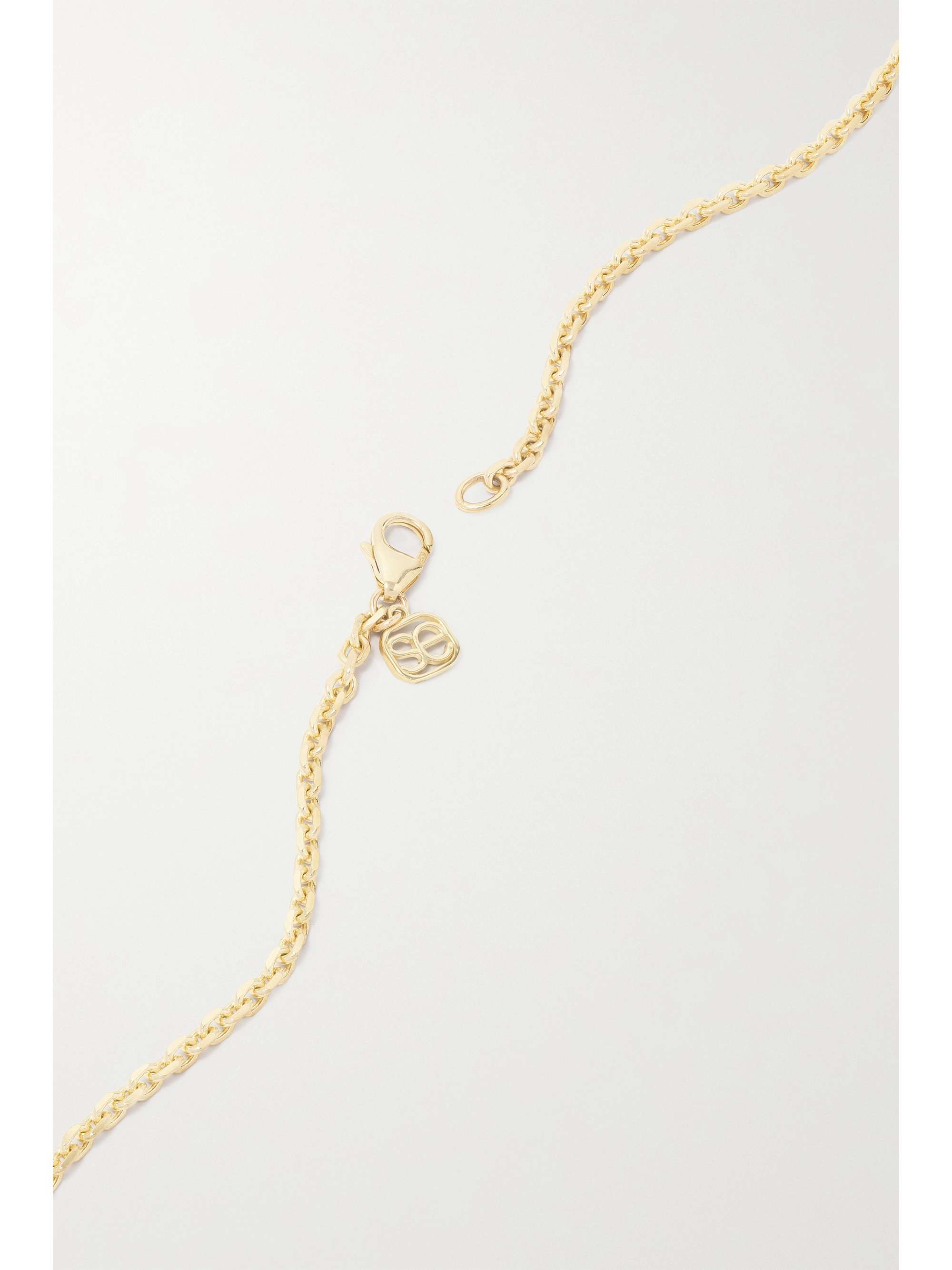 SYDNEY EVAN Large Hamsa 14-karat gold necklace