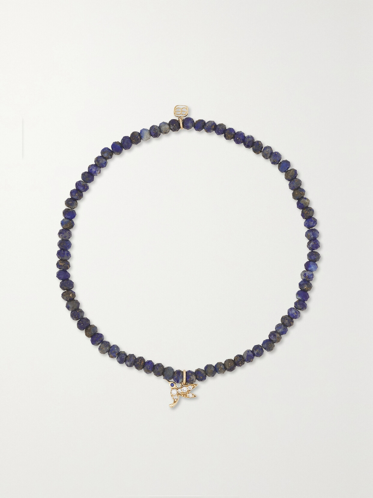 Sydney Evan Tiny Hummingbird 14-karat  Multi-stone Bracelet