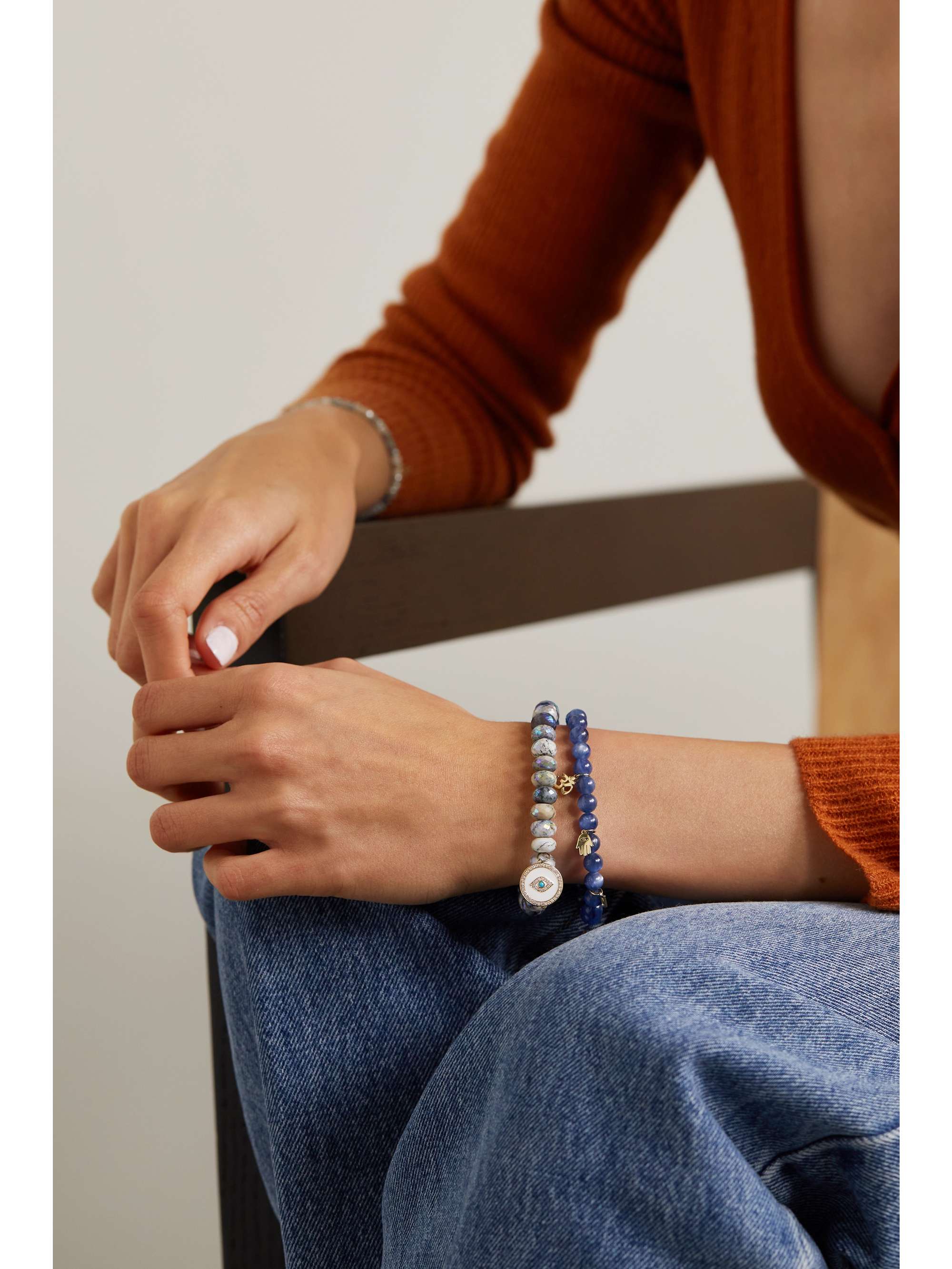 SYDNEY EVAN 14-karat gold multi-stone bracelet