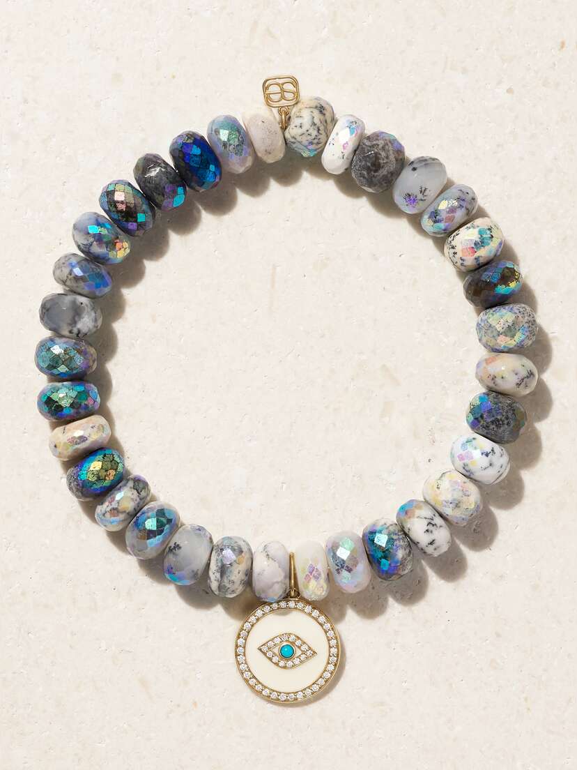 Sydney Evan 14-karat Gold Multi-stone Bracelet