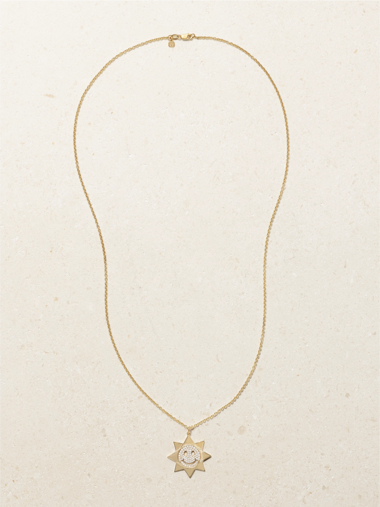 Shop Sydney Evan 14-karat Gold Diamond Necklace