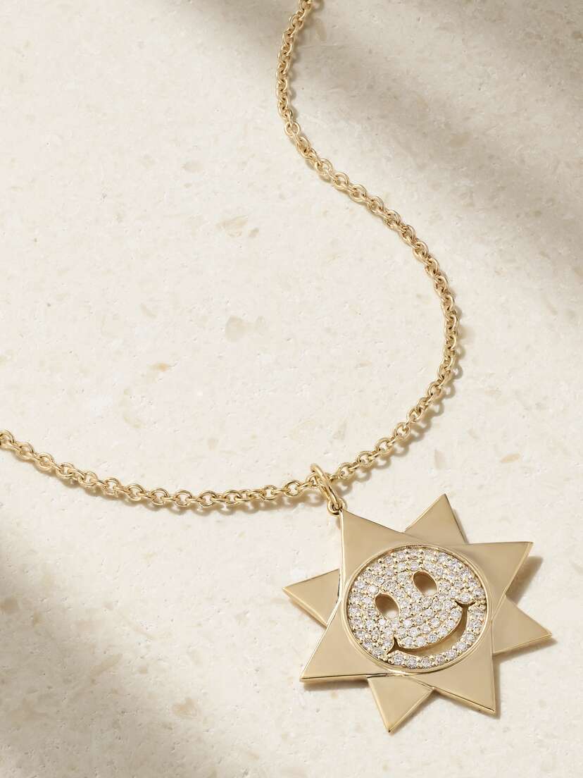 Sydney Evan 14-karat Gold Diamond Necklace