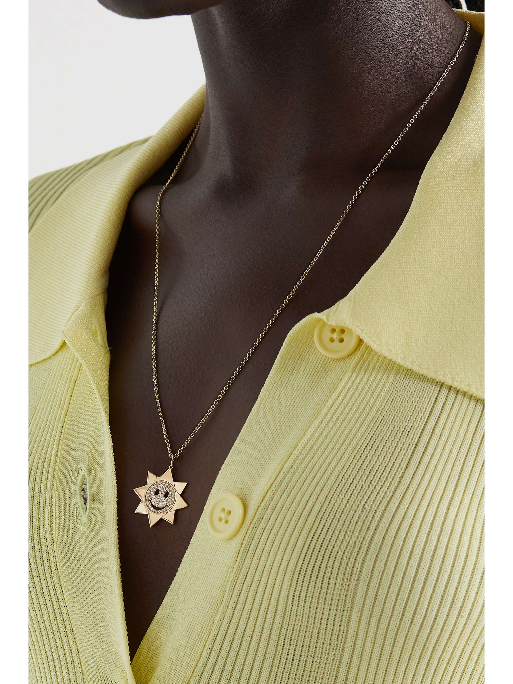 SYDNEY EVAN 14-karat gold diamond necklace