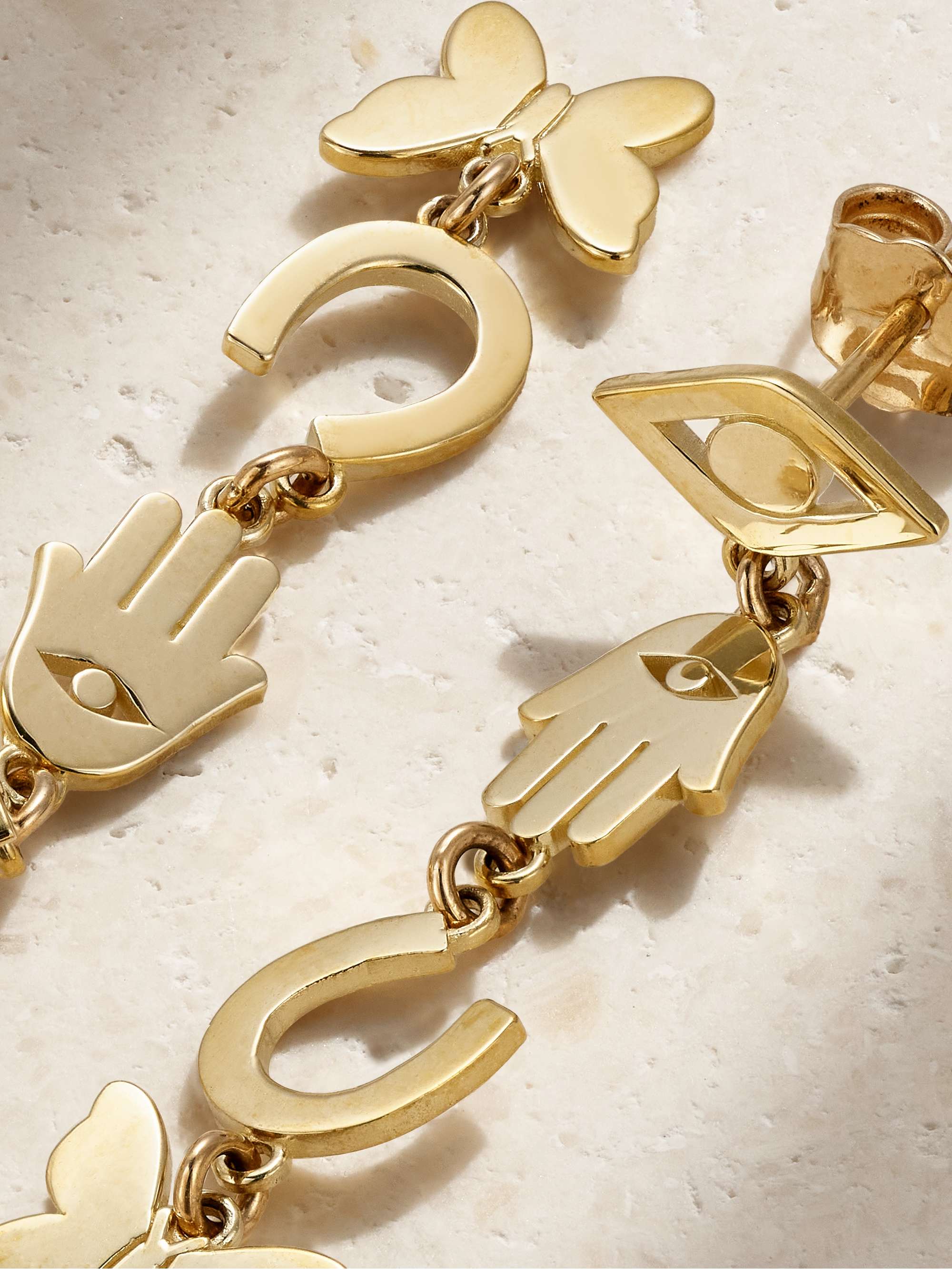 SYDNEY EVAN 14-karat gold earrings