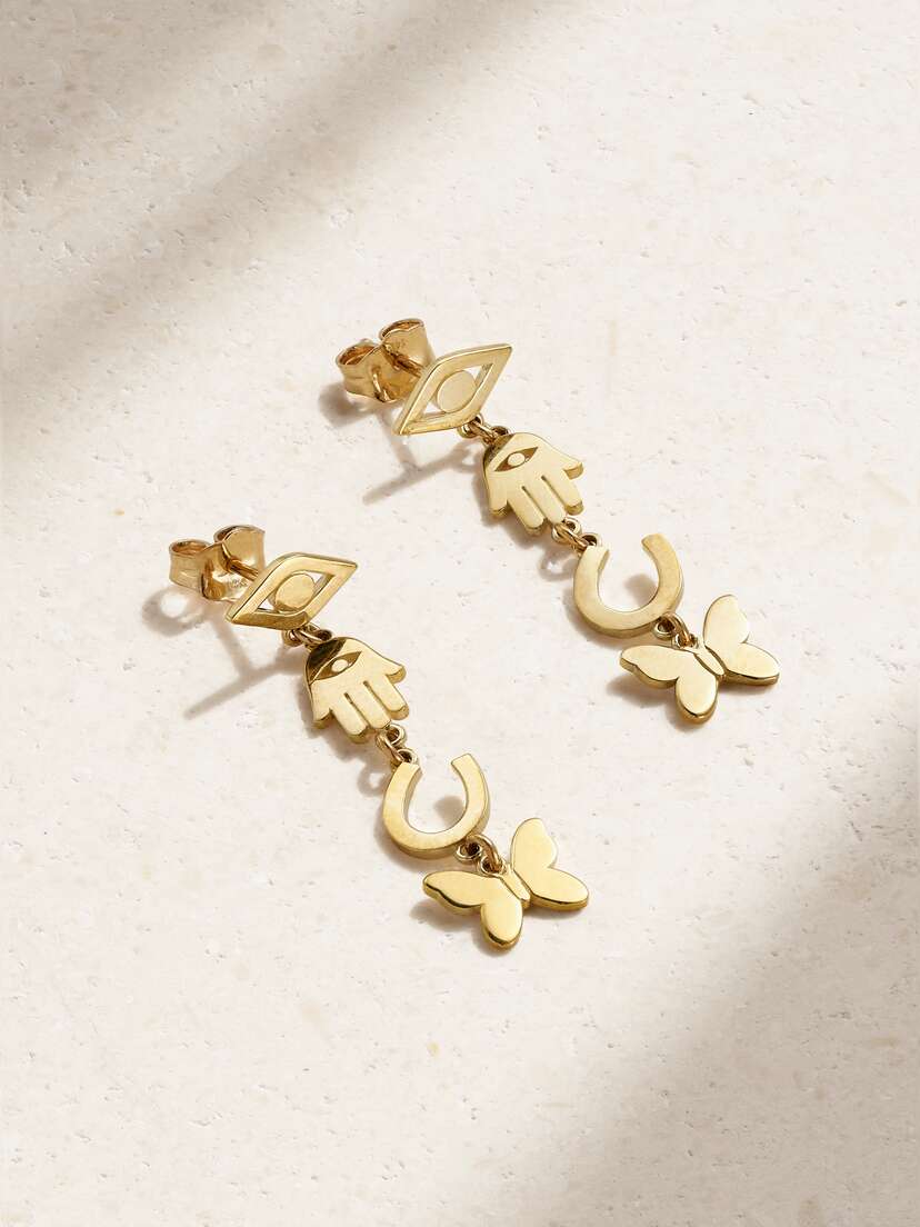 Sydney Evan 14-karat Gold Earrings