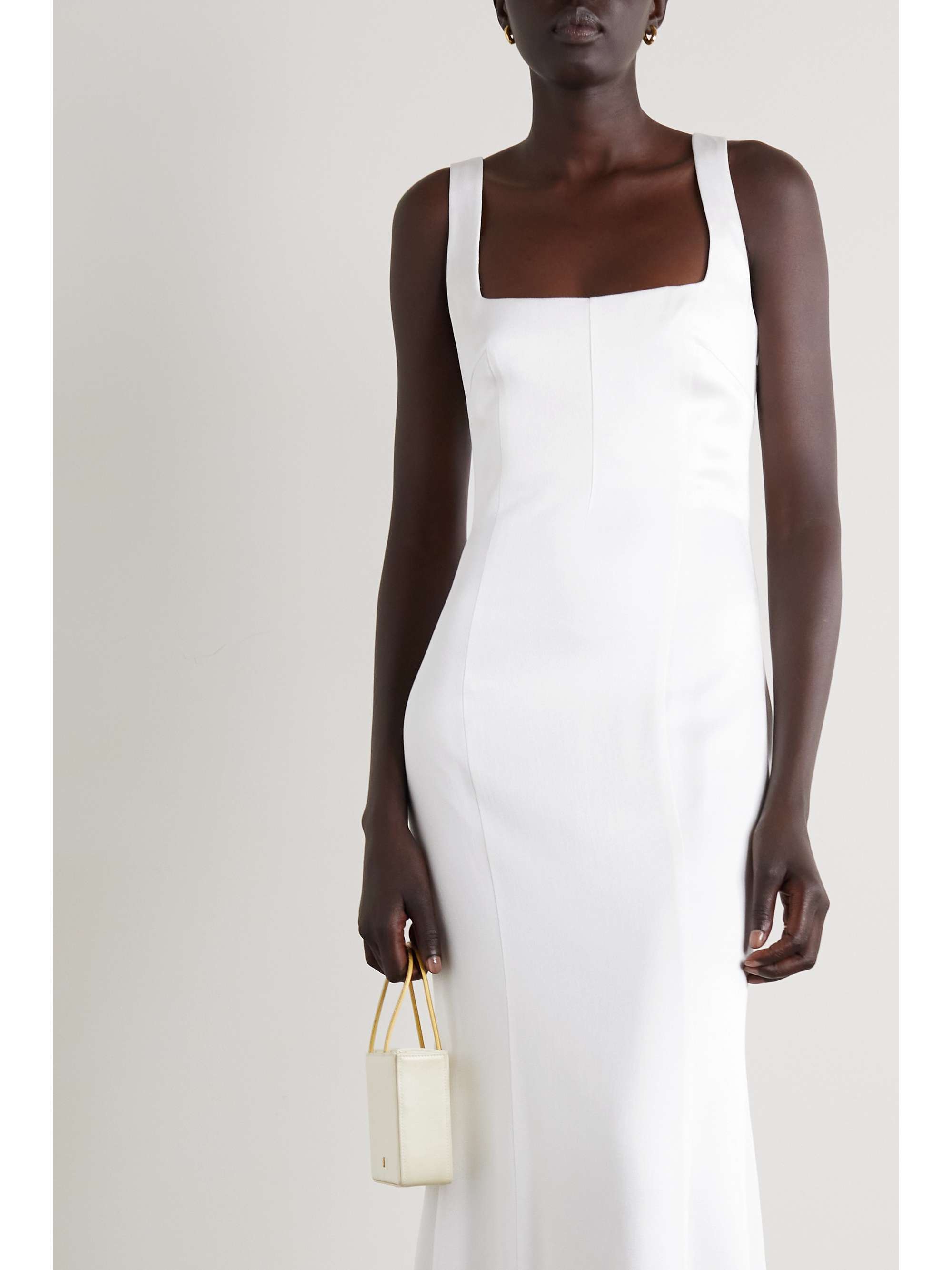 GALVAN Hampshire satin-crepe gown