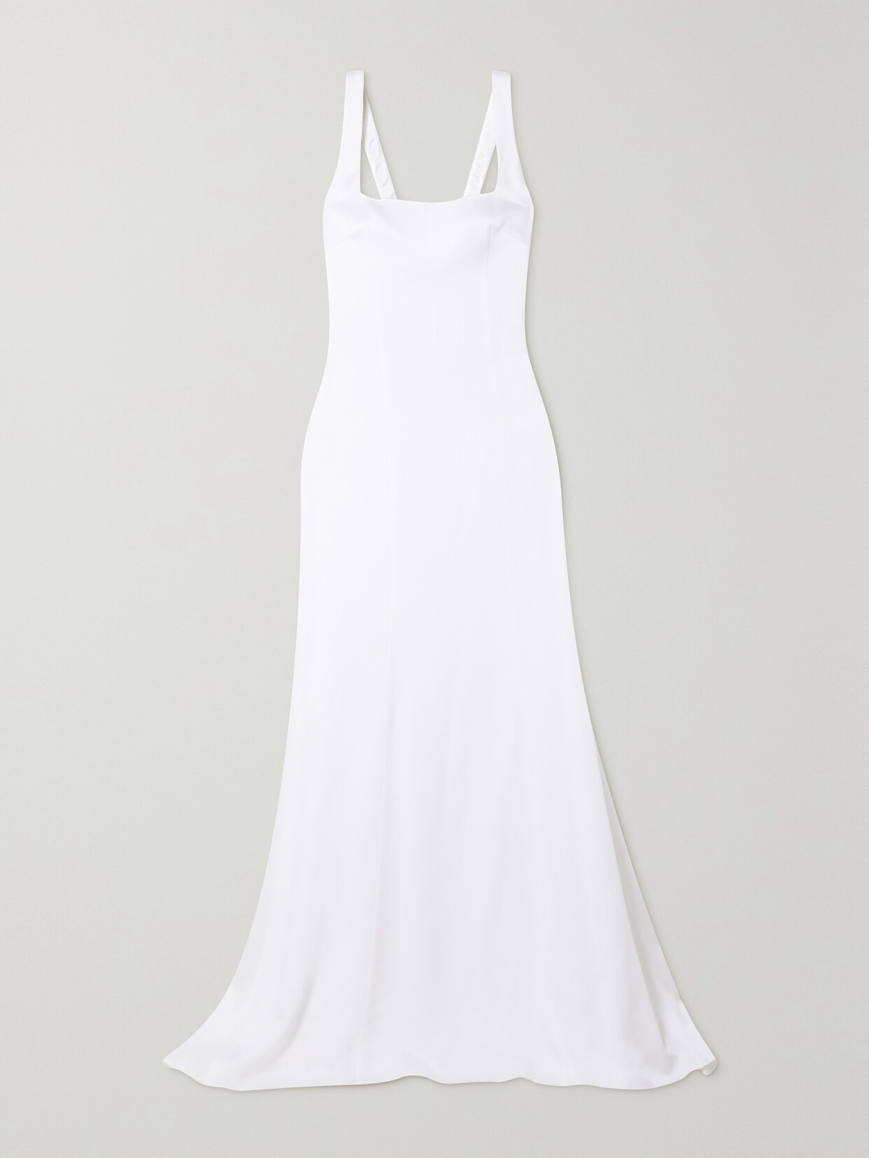 Galvan Hampshire Satin-crepe Gown - White