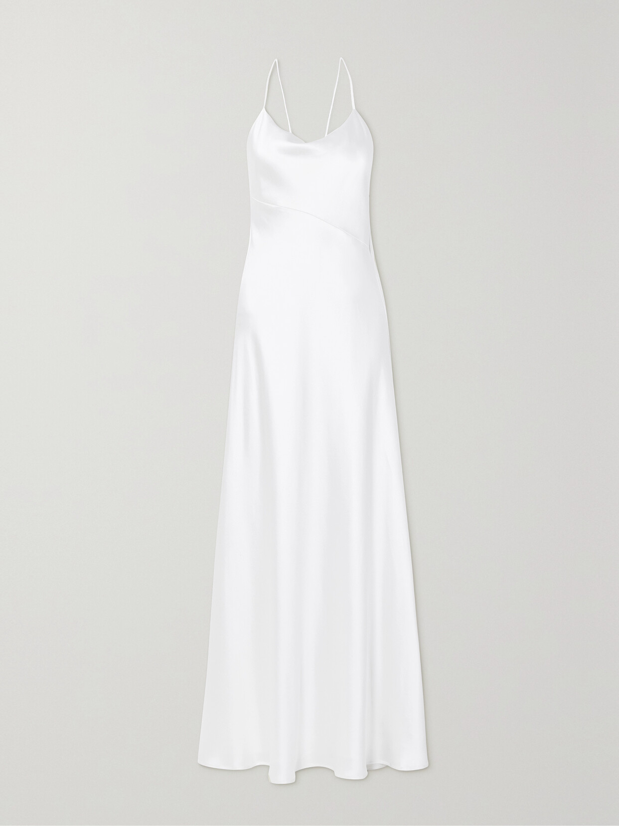 Galvan Spetses Open-back Silk-satin Gown - White