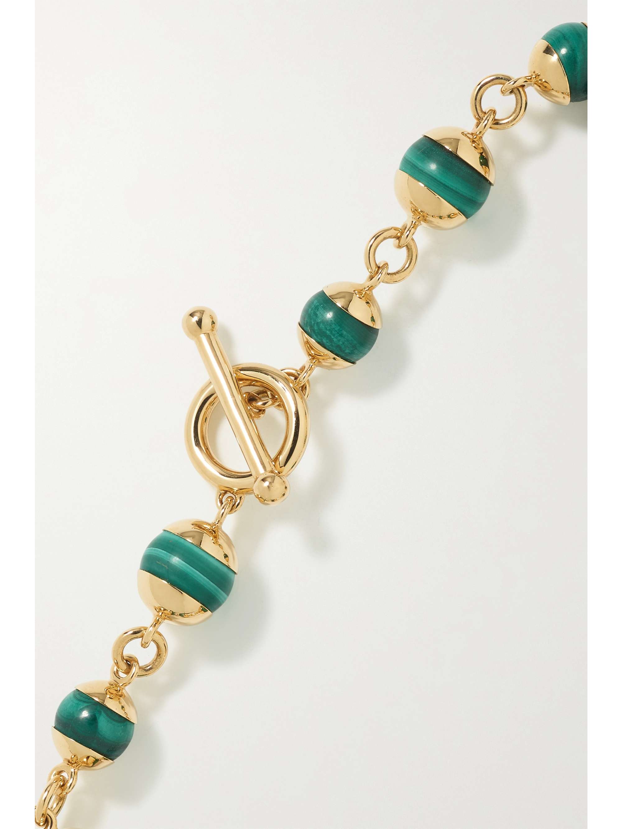 FOUNDRAE 18-karat gold malachite anklet