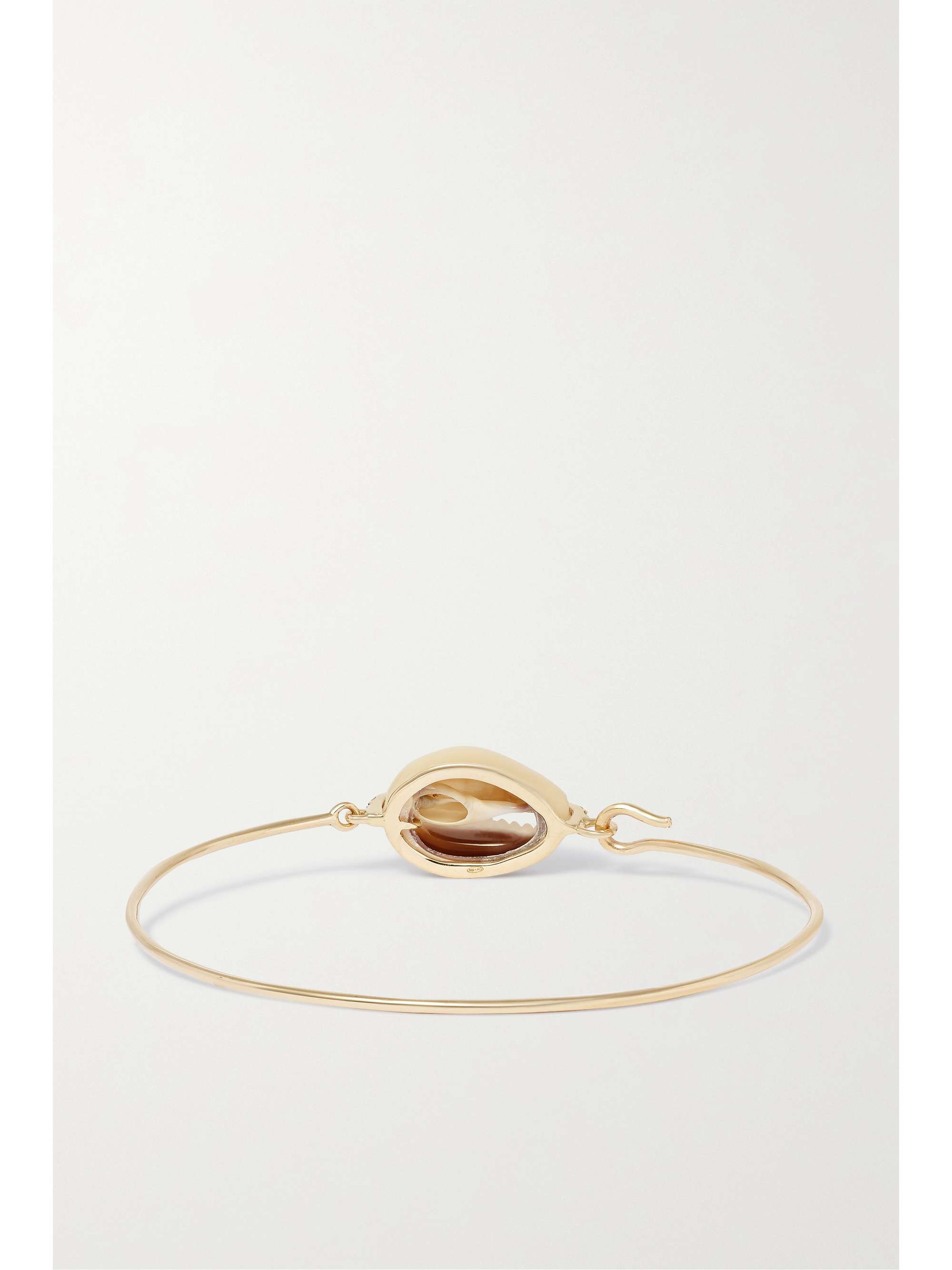 PASCALE MONVOISIN Cauri 9-karat gold, shell and diamond bracelet