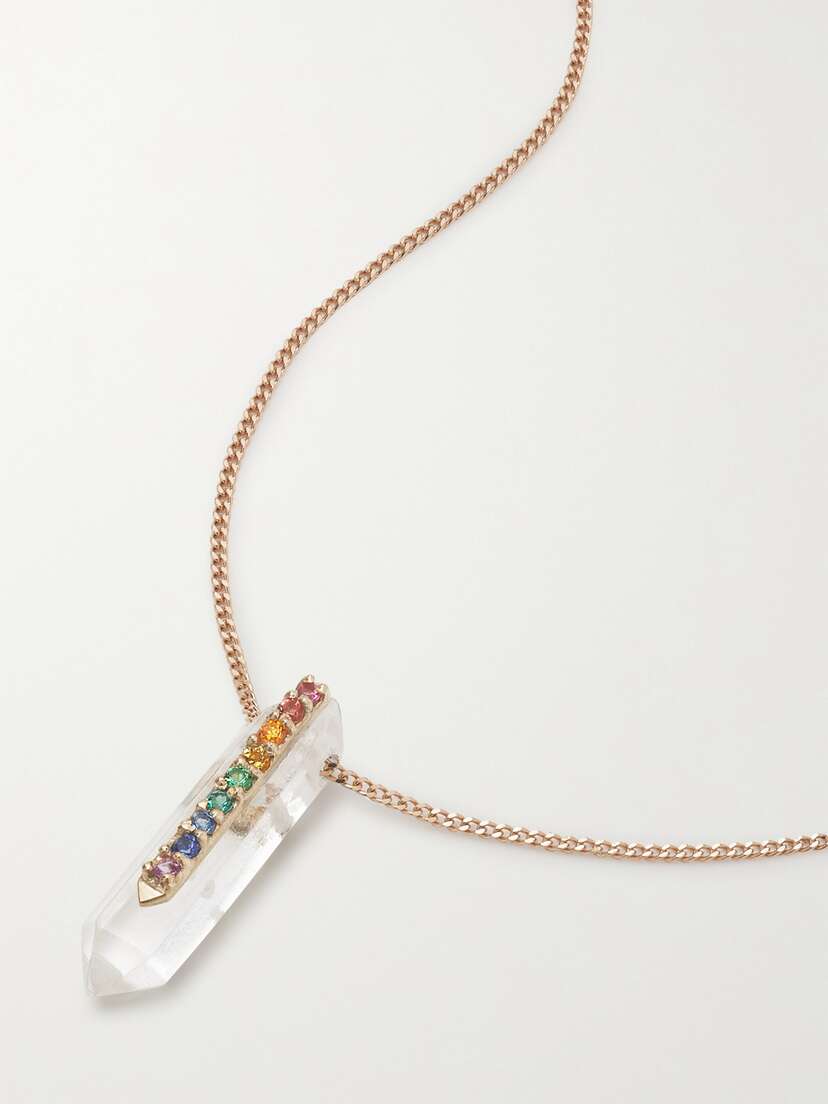 Pascale Monvoisin Moon N°1 9-karat Multi-stone Necklace