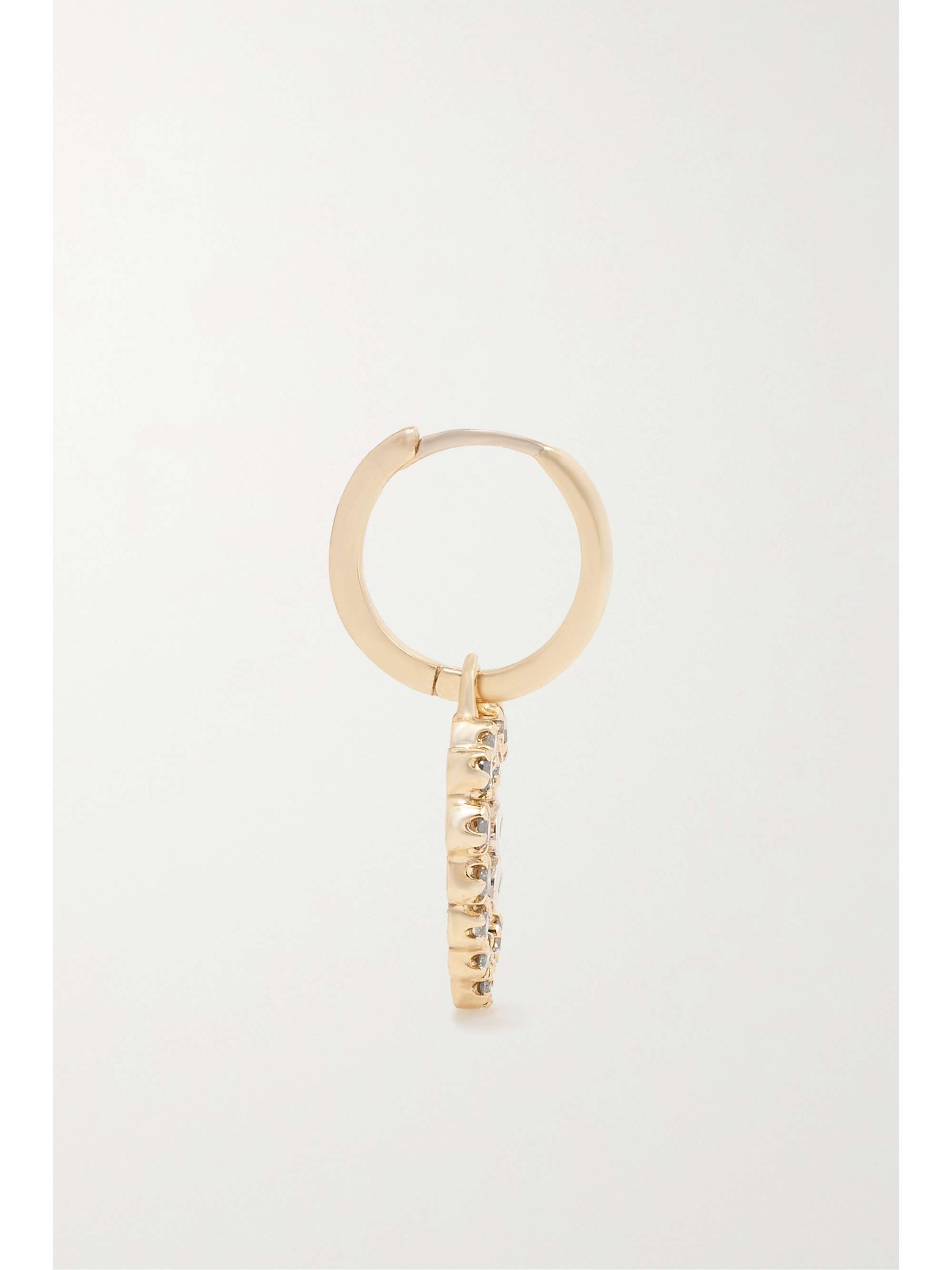 PASCALE MONVOISIN Billie 9-karat gold and sterling silver diamond single hoops earring