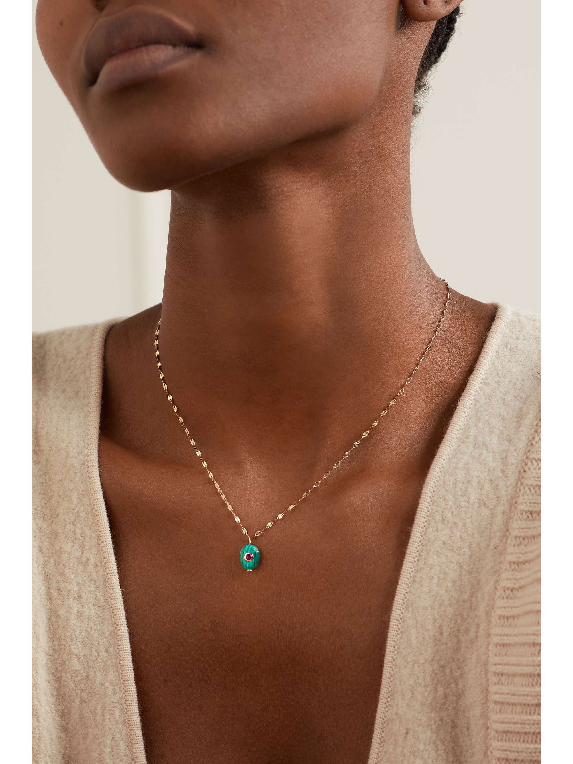 Gold chain sales with ruby