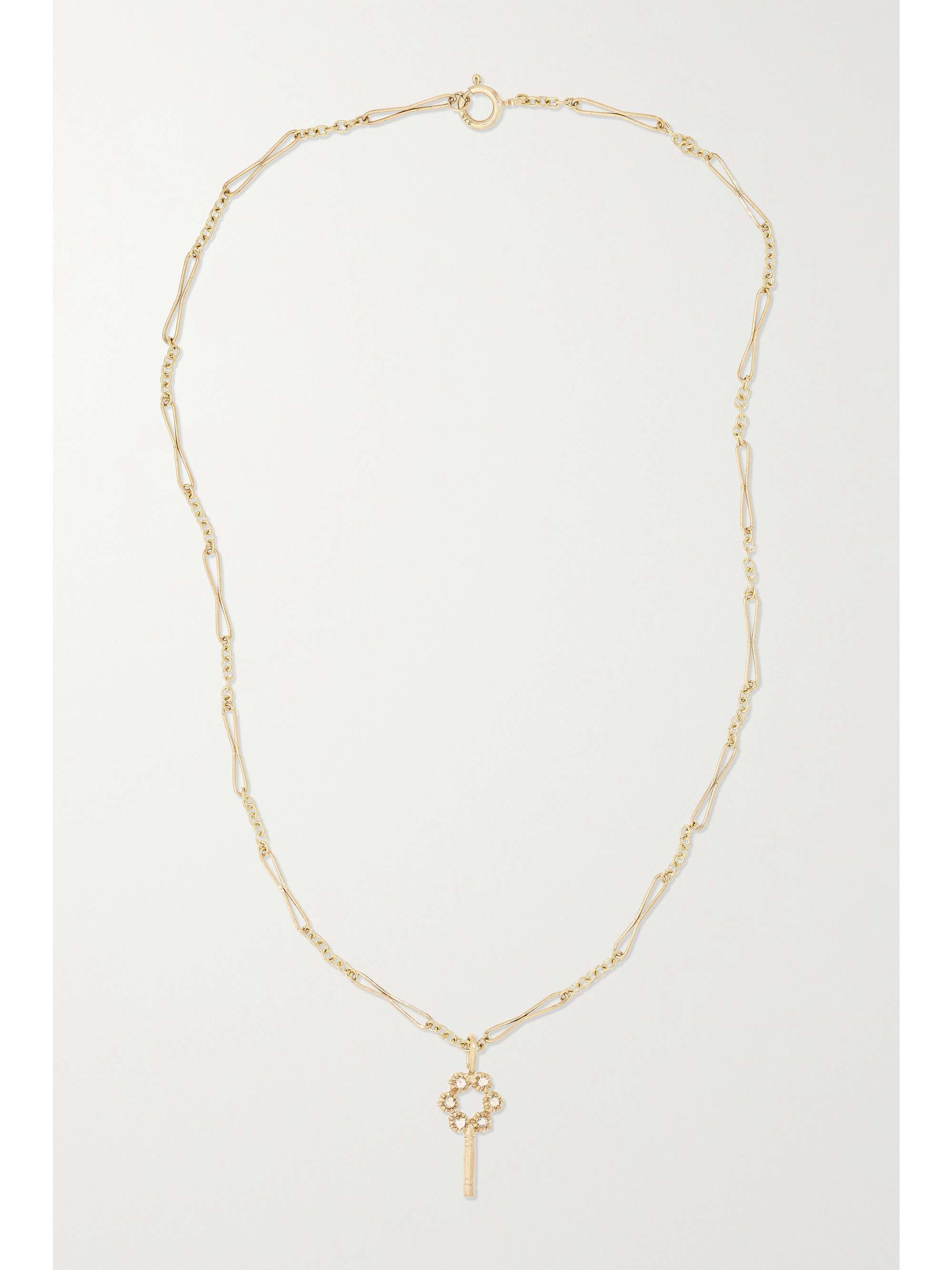 PASCALE MONVOISIN Collier en or 9 carats (375/1000) et diamants Petra N°3 + Virginia