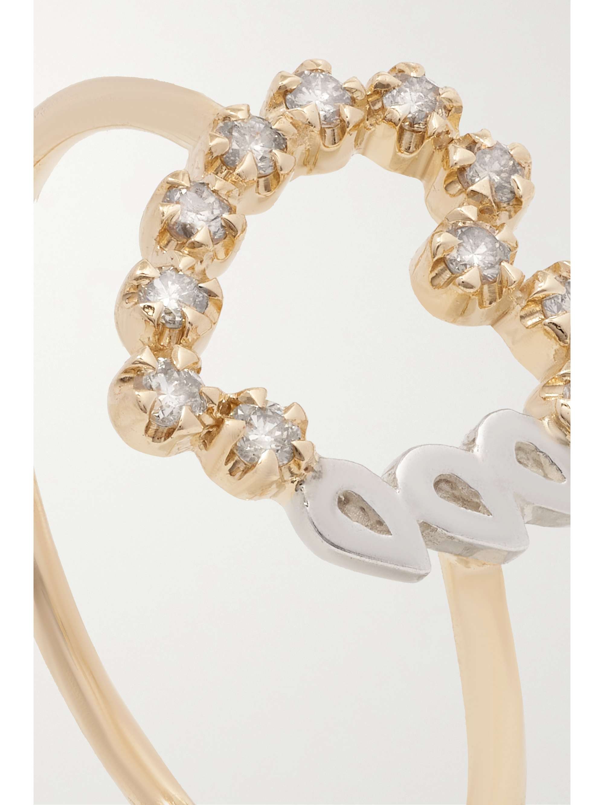 PASCALE MONVOISIN Billie Ring aus 9 Karat Gold und Sterlingsilber mit Diamanten