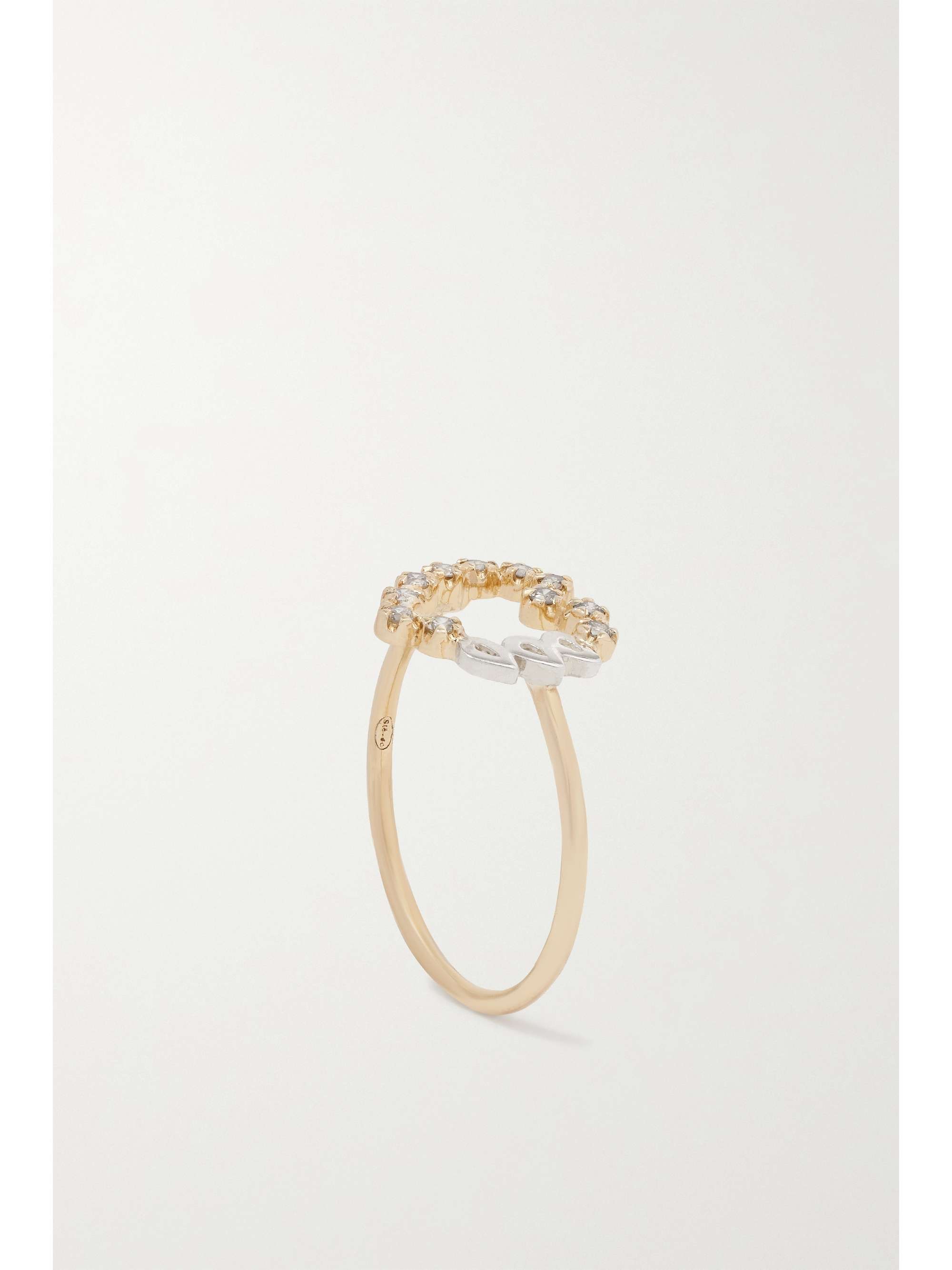PASCALE MONVOISIN Billie Ring aus 9 Karat Gold und Sterlingsilber mit Diamanten