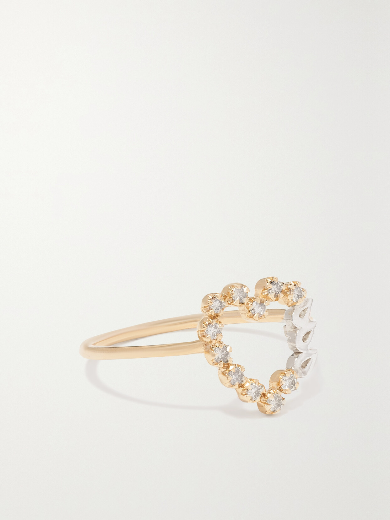 Pascale Monvoisin Billie 9-karat Gold And Sterling Silver Diamond Ring - 7