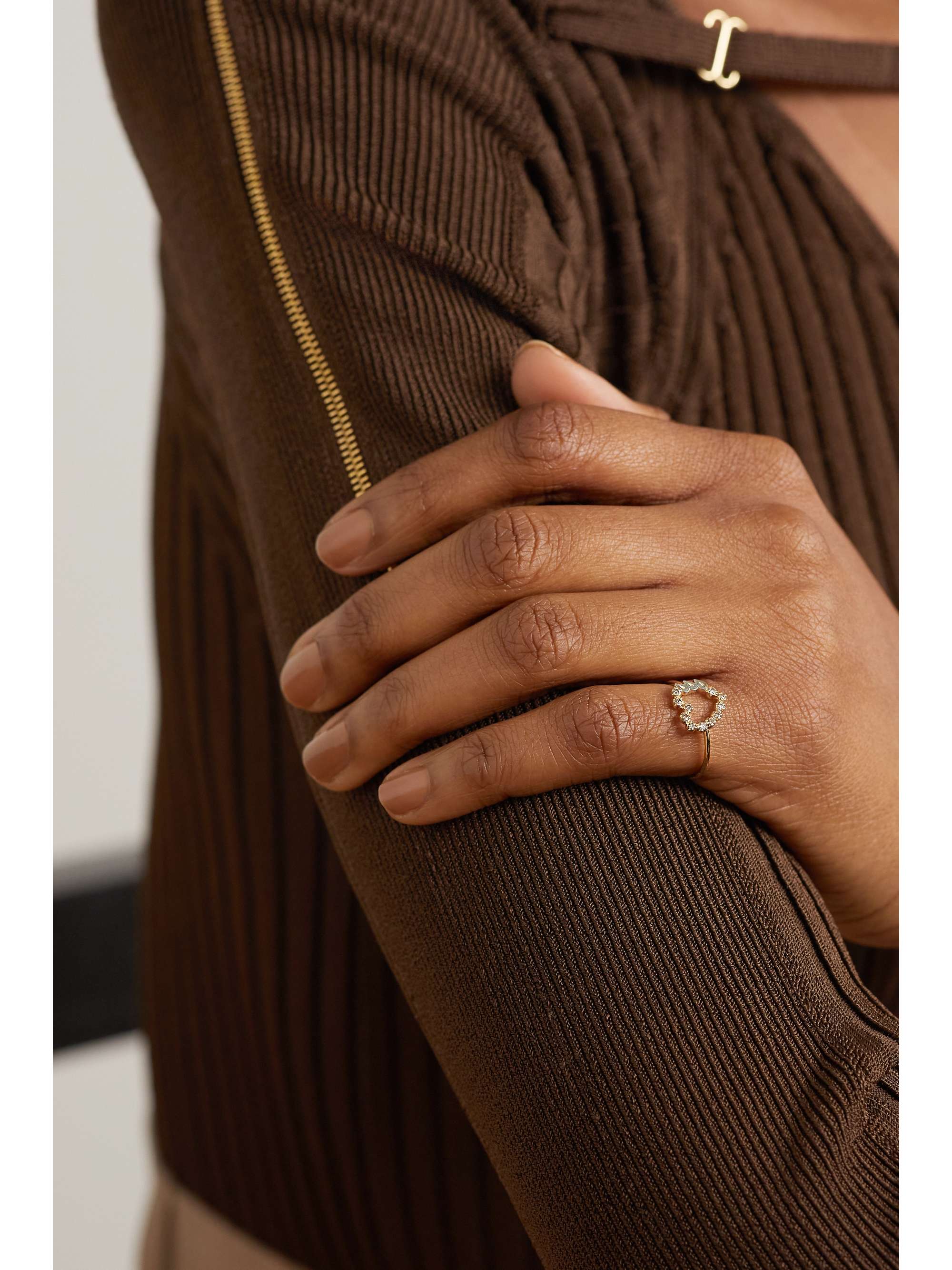 PASCALE MONVOISIN Billie Ring aus 9 Karat Gold und Sterlingsilber mit Diamanten