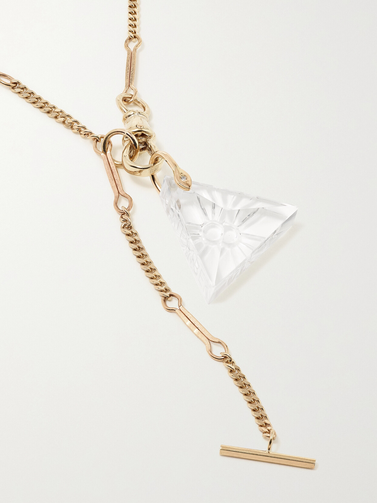 Pascale Monvoisin - Petra N°4 + Romy 9-karat Gold, Crystal And Diamond Necklace - one size