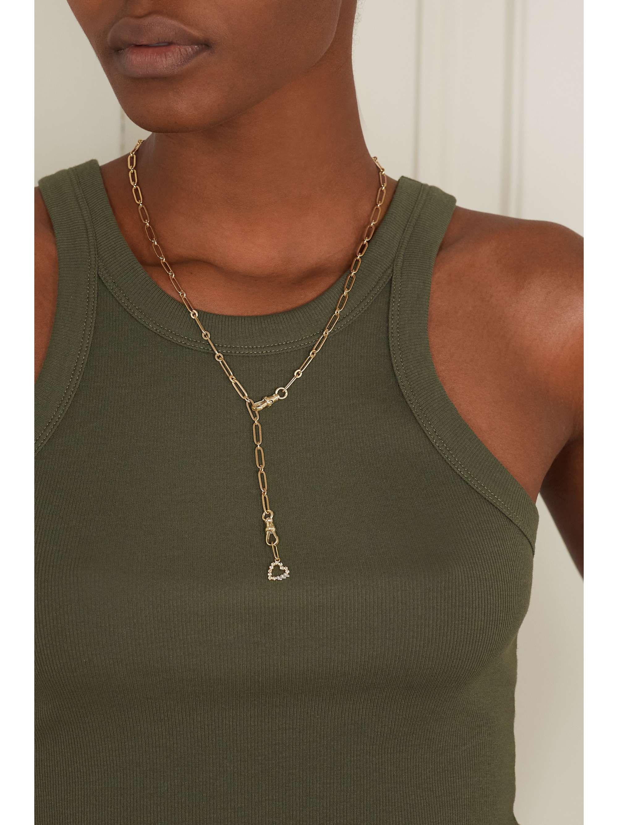 PASCALE MONVOISIN Debbie N°3 + Billie 9-karat gold, sterling silver and diamond necklace