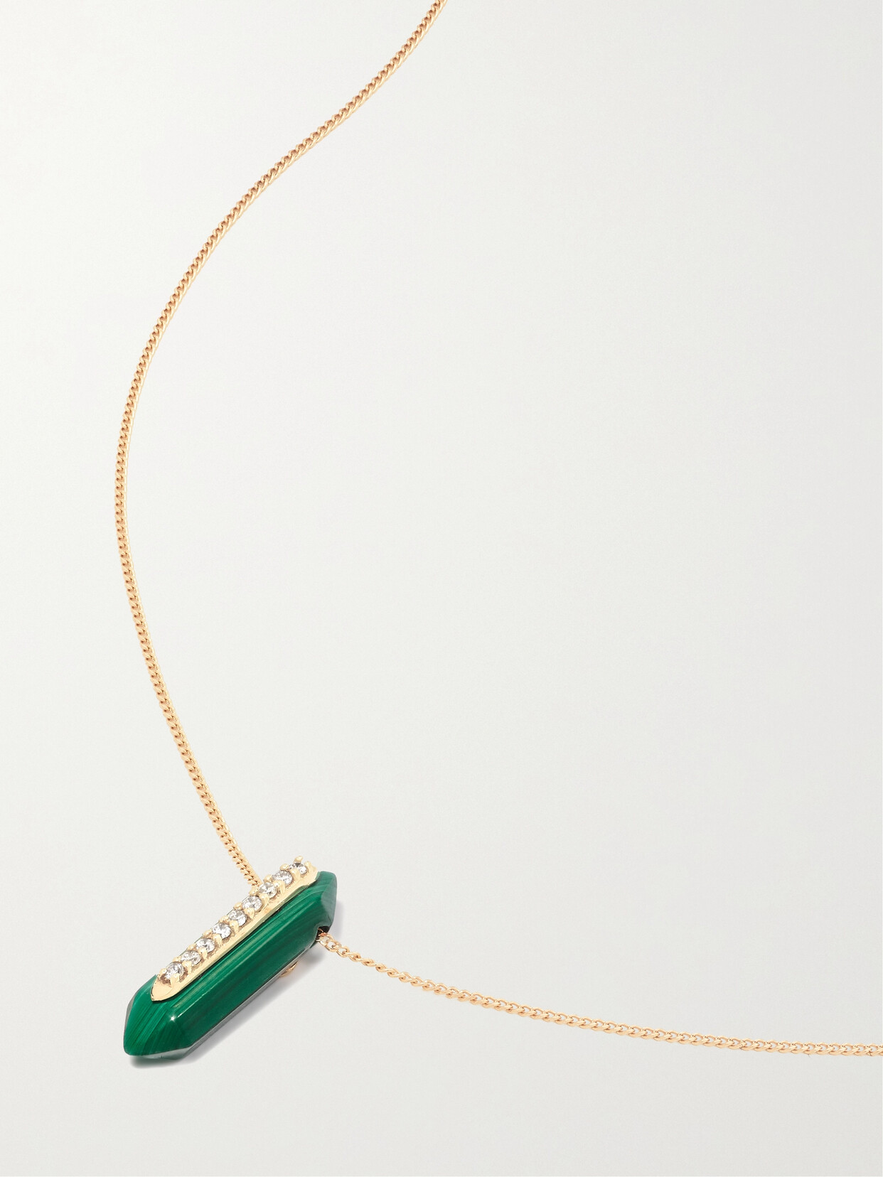 Pascale Monvoisin Moon N°1 9-karat , Malachite And Diamond Necklace
