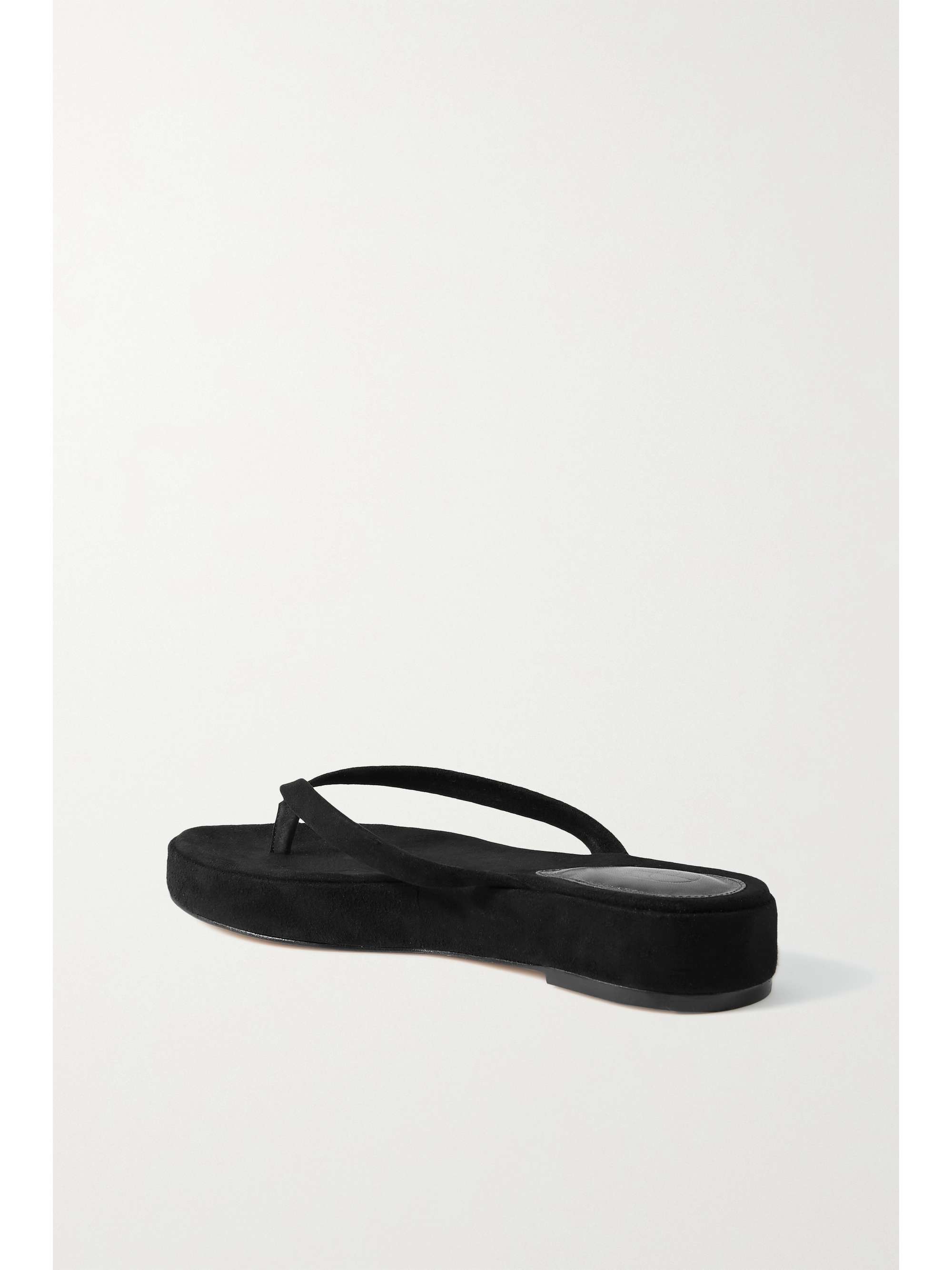 PORTE & PAIRE Suede platform flip flops