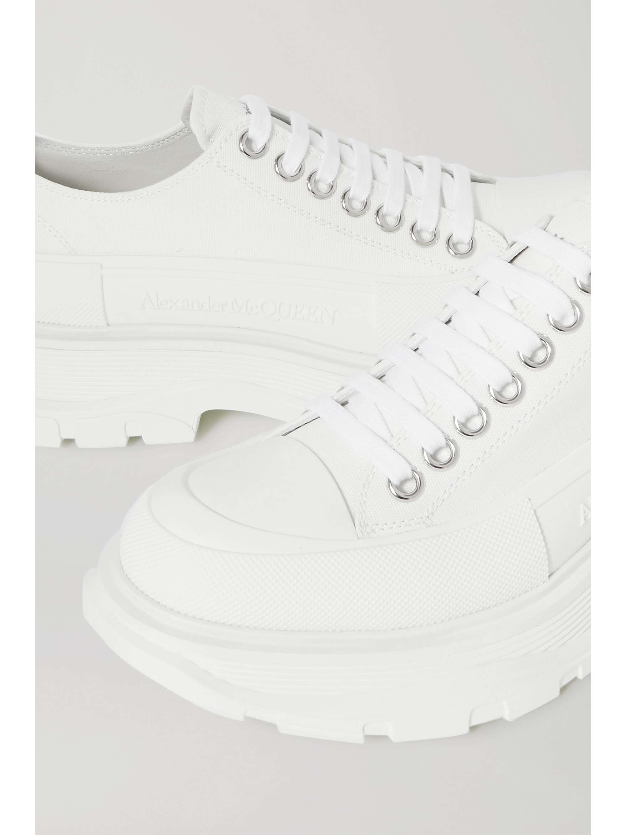ALEXANDER MCQUEEN Tread Slick canvas exaggerated-sole sneakers
