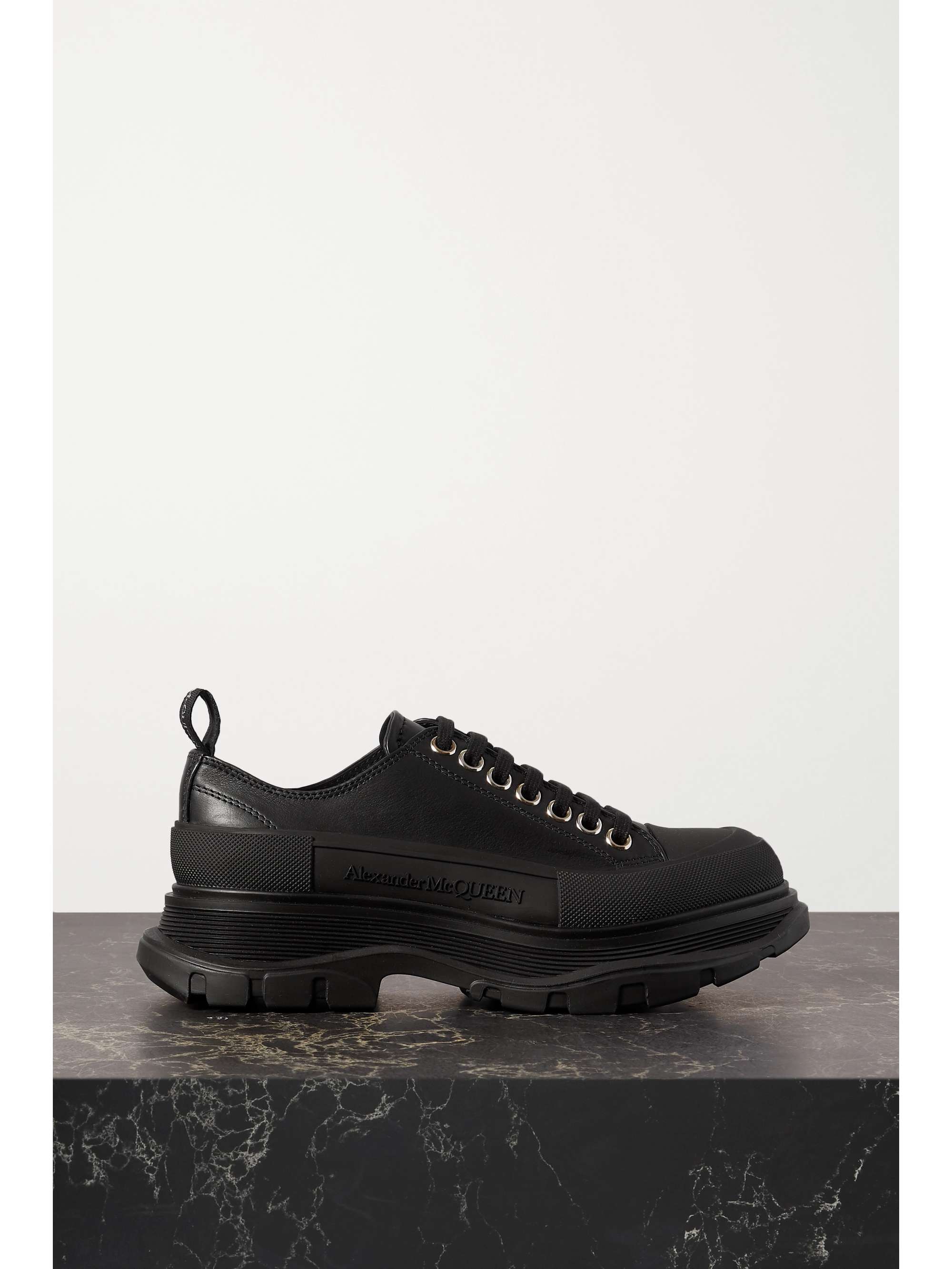 black leather mcqueens