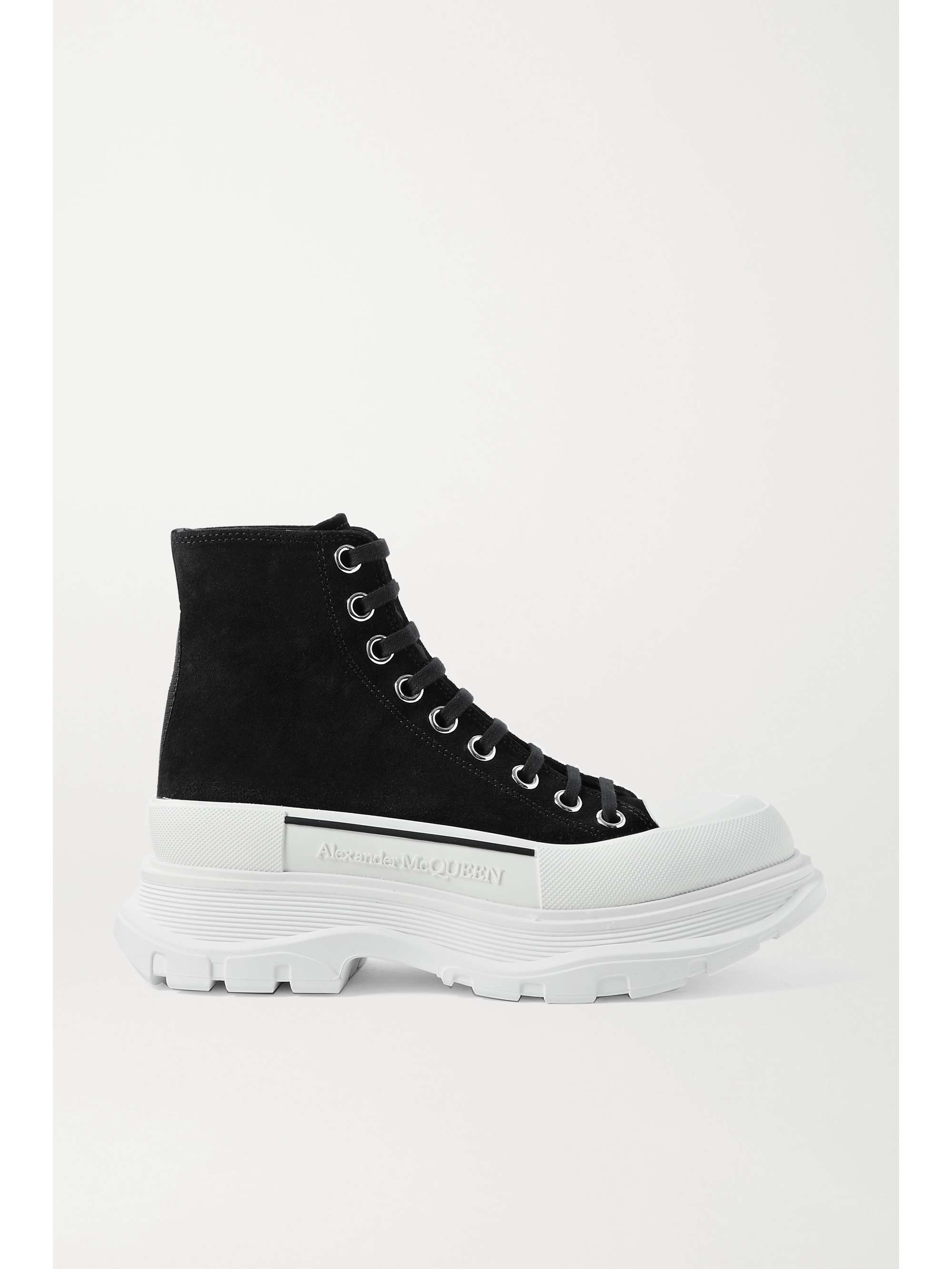 black suede white sole alexander mcqueen