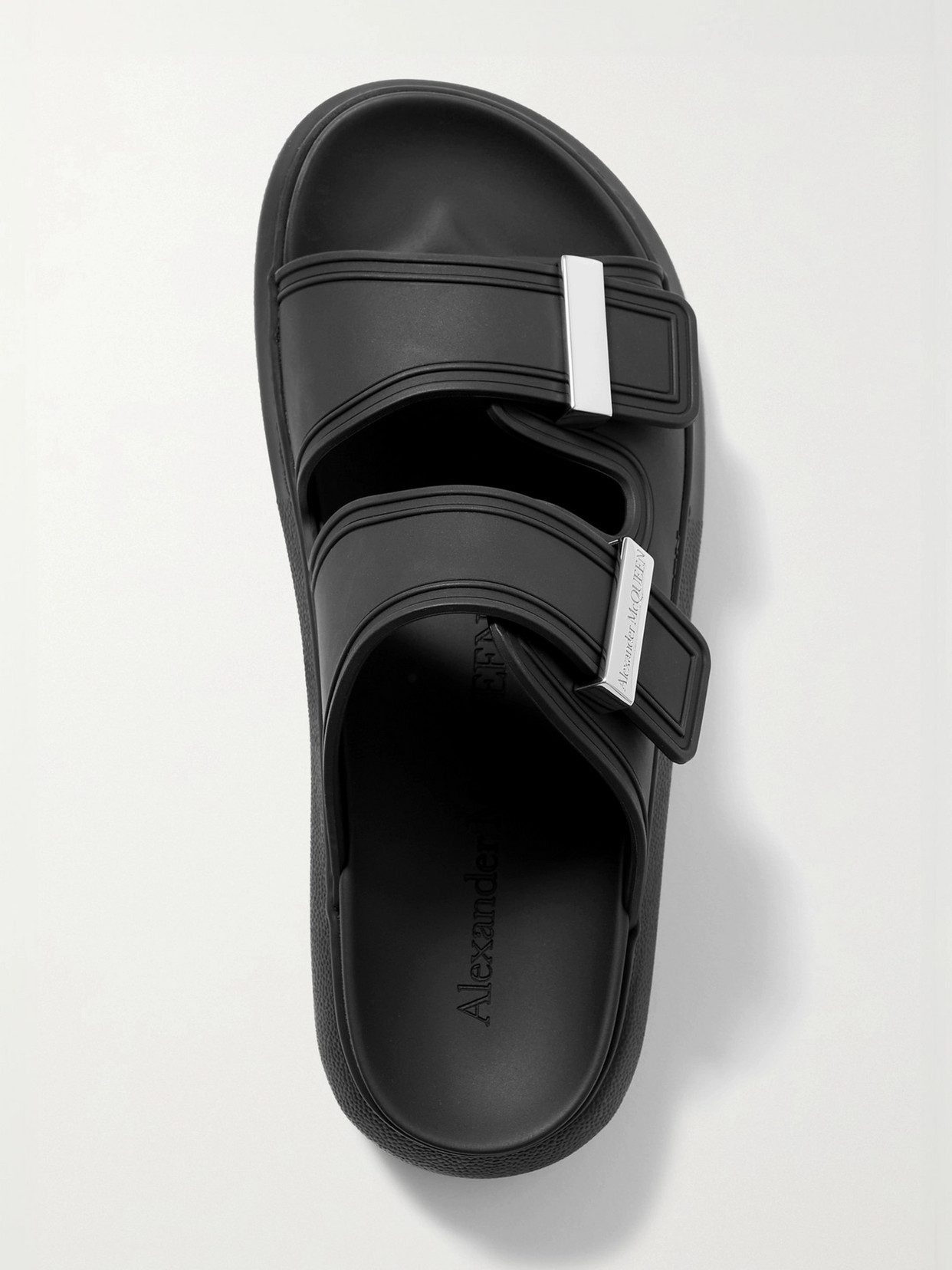 Shop Alexander Mcqueen Rubber Exaggerated-sole Sandals In Unknown