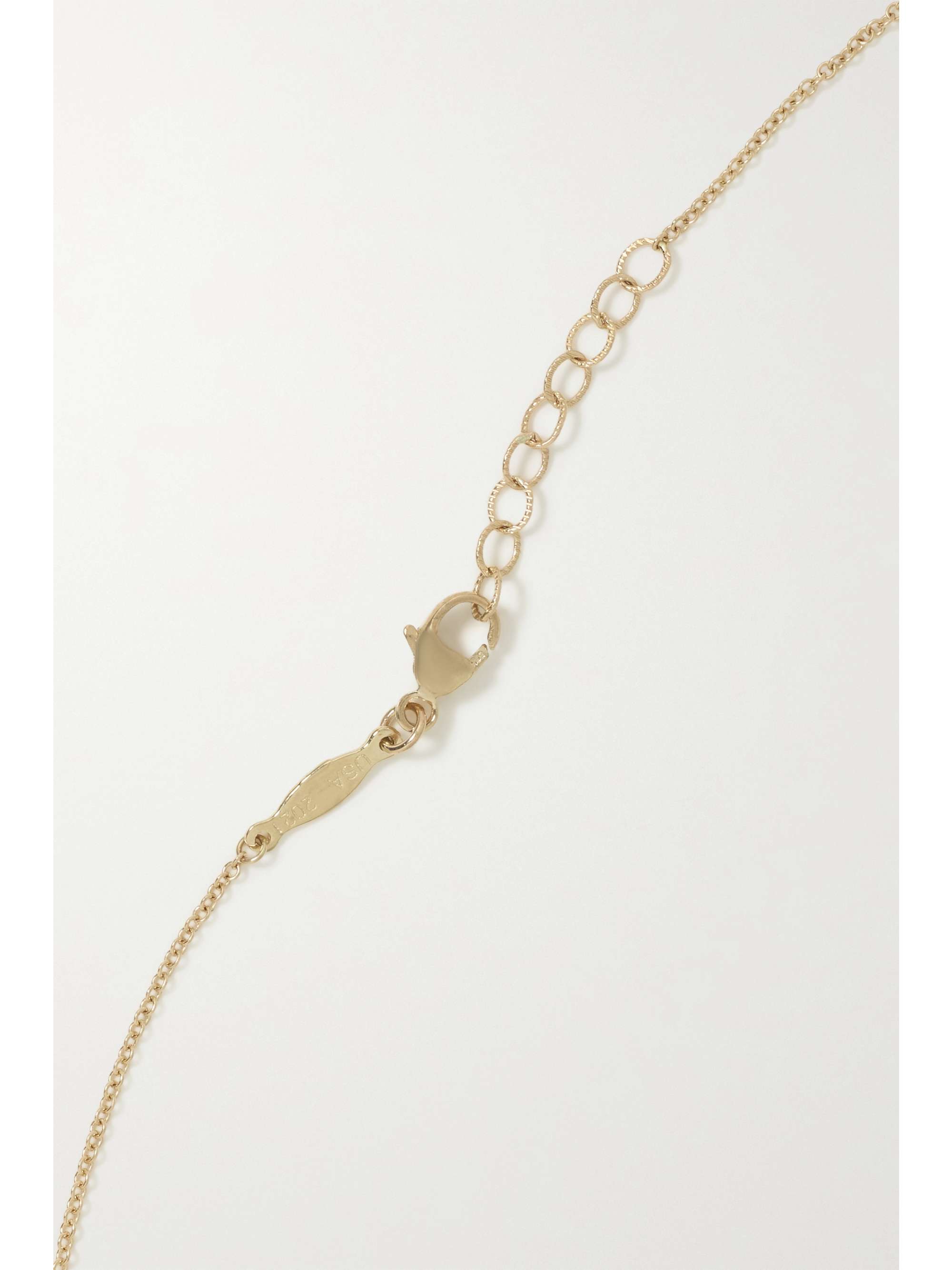 JACQUIE AICHE 14-karat gold, lapis lazuli and turquoise anklet