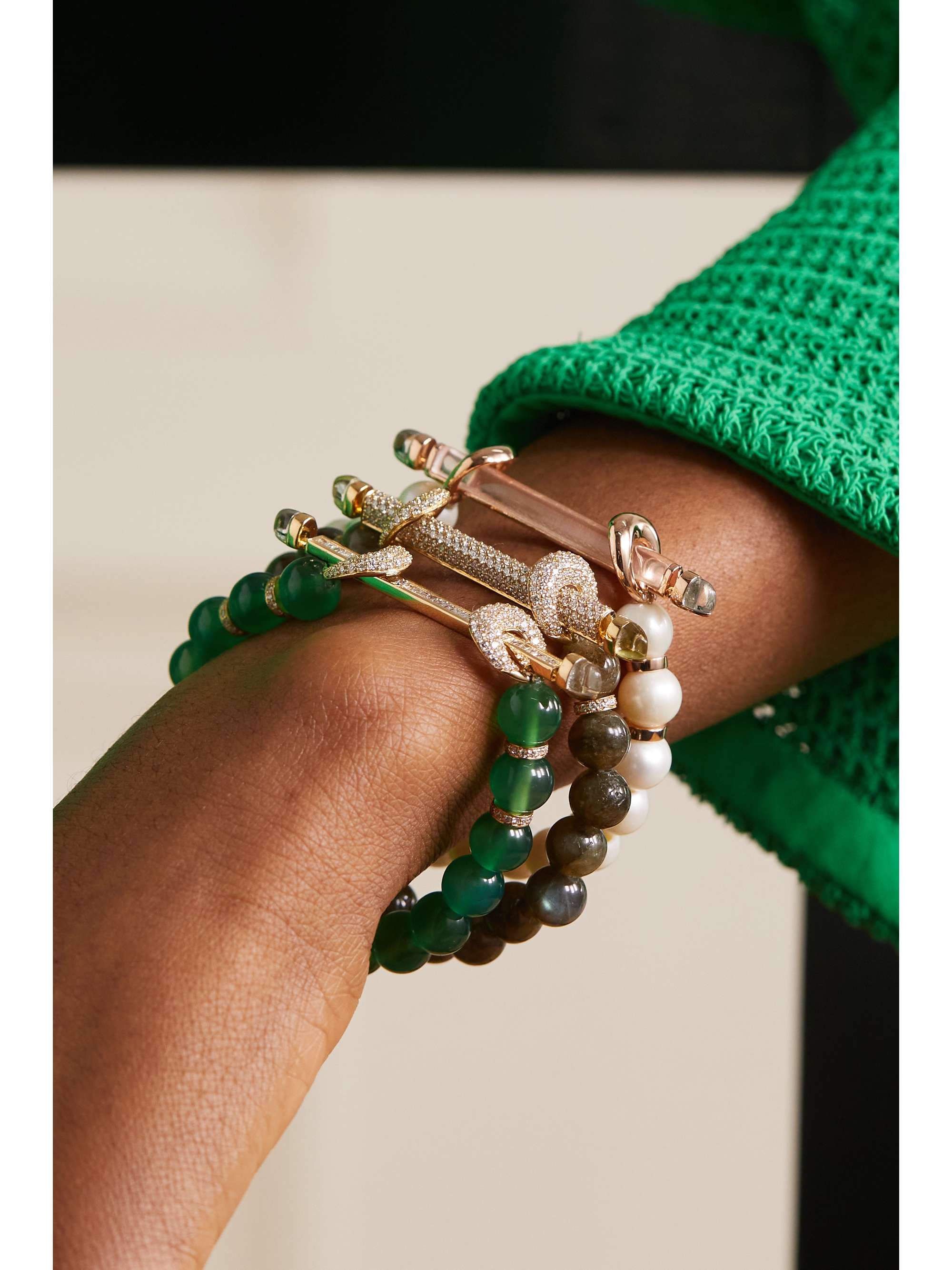 ANANYA 18-karat gold multi-stone bracelet