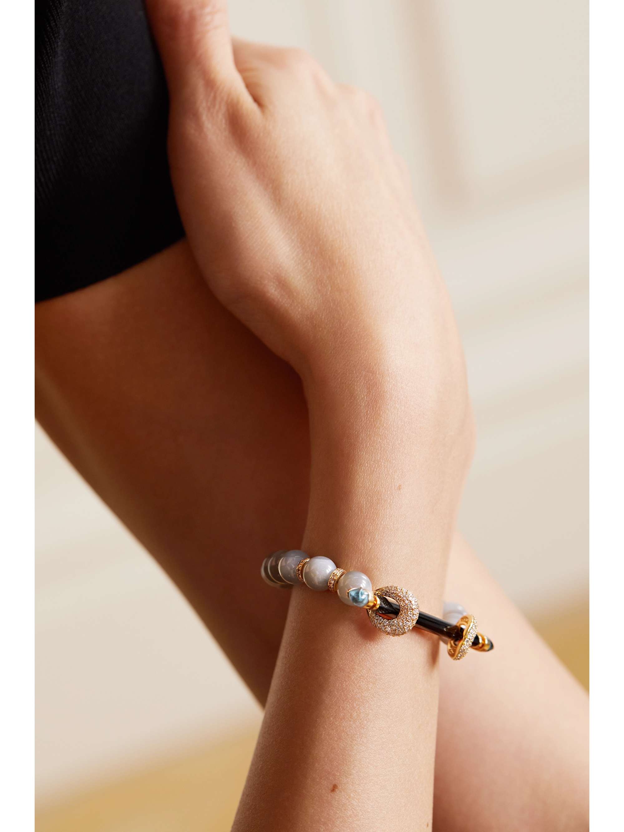 ANANYA 18-karat gold multi-stone bracelet