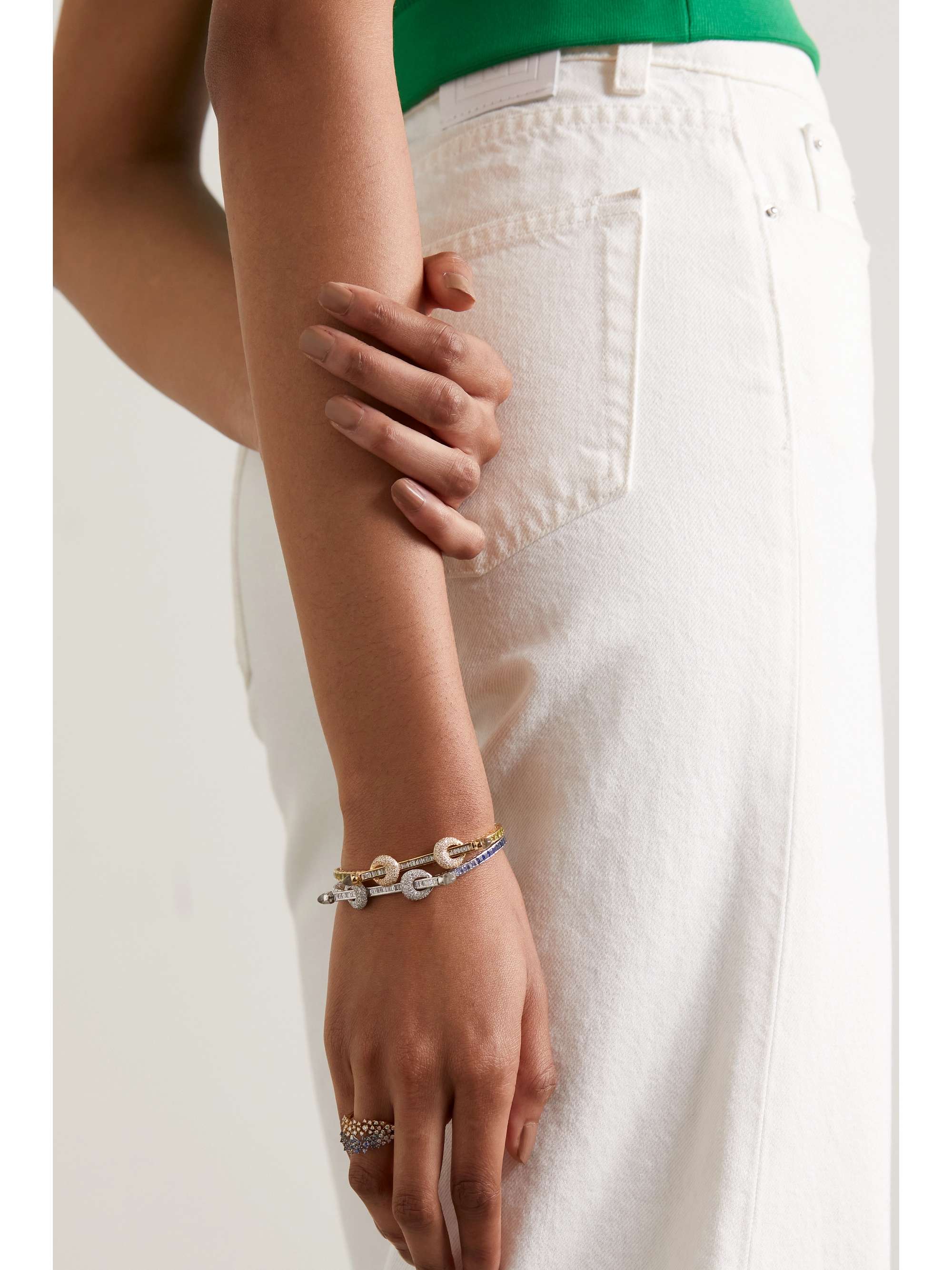 ANANYA 18-karat gold multi-stone bracelet