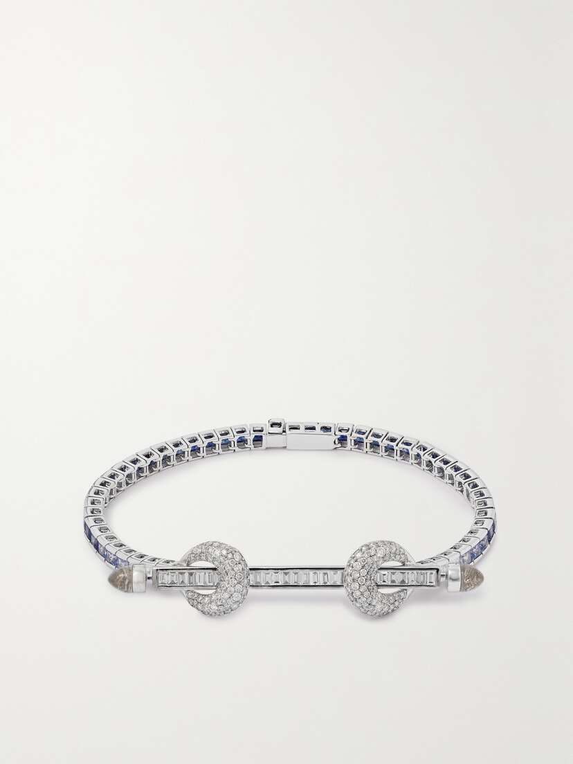 Ananya 18-karat White Gold Multi-stone Bracelet