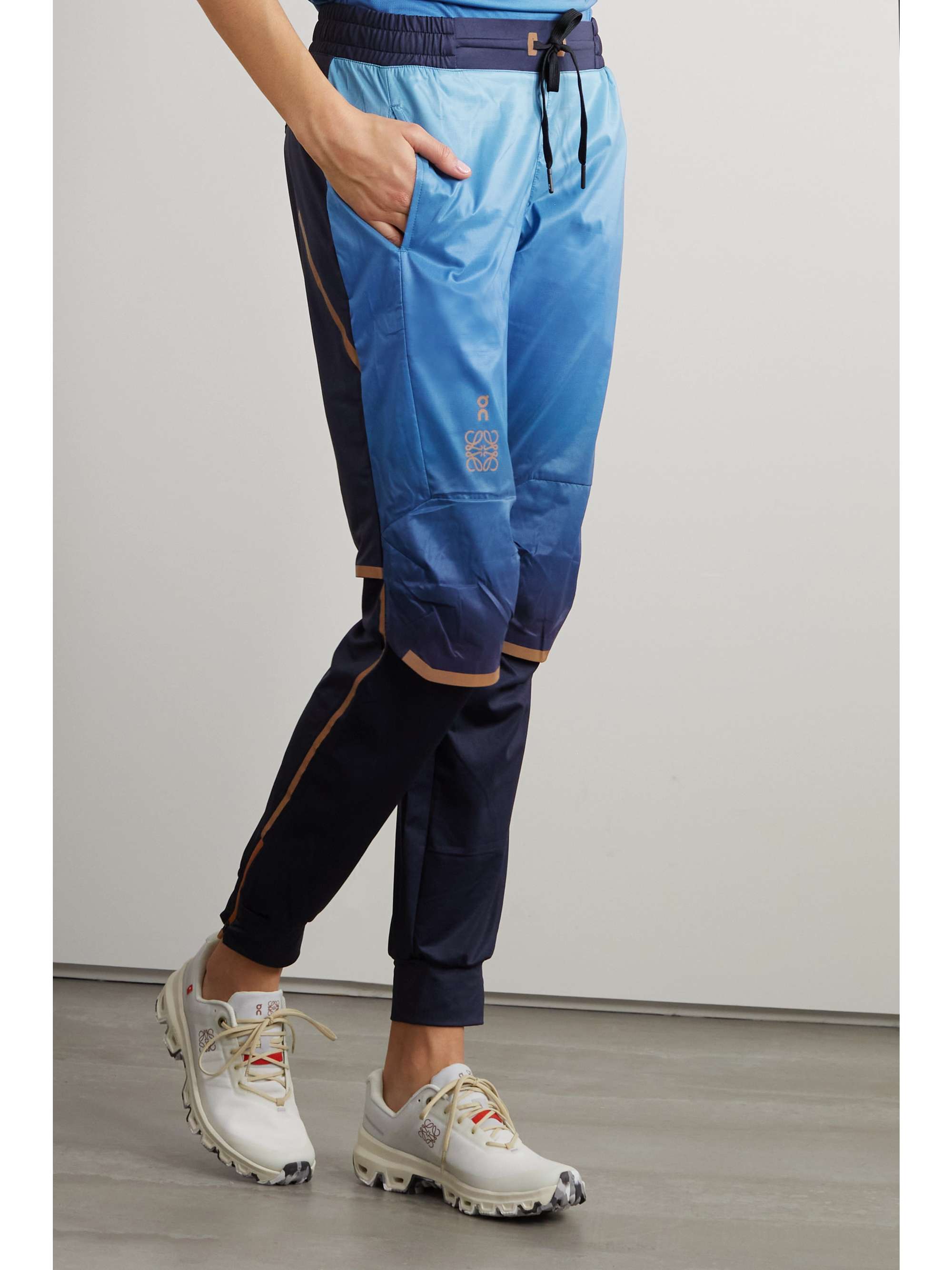 LOEWE x On degradé ripstop and jersey track pants