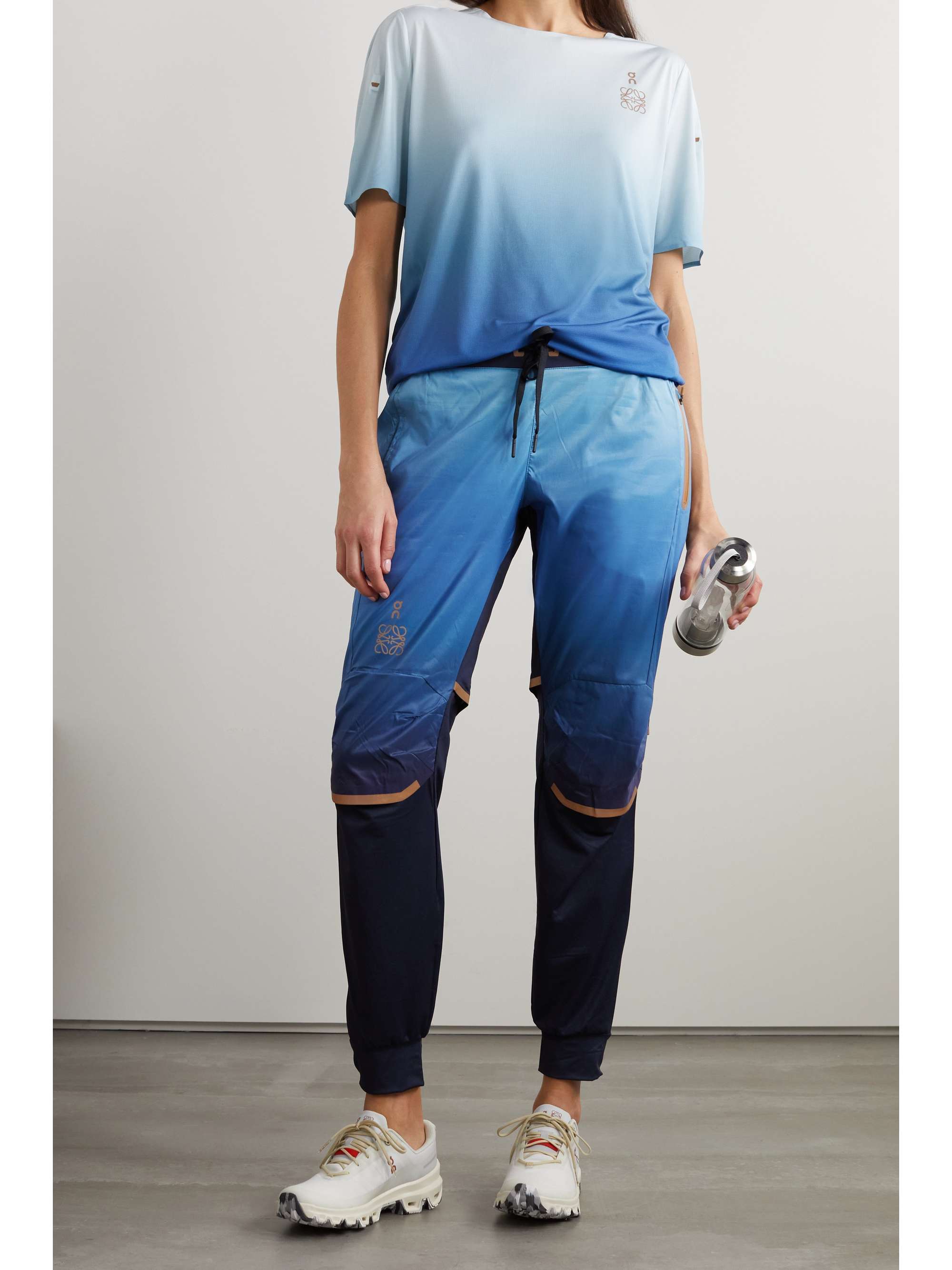 LOEWE x On degradé ripstop and jersey track pants
