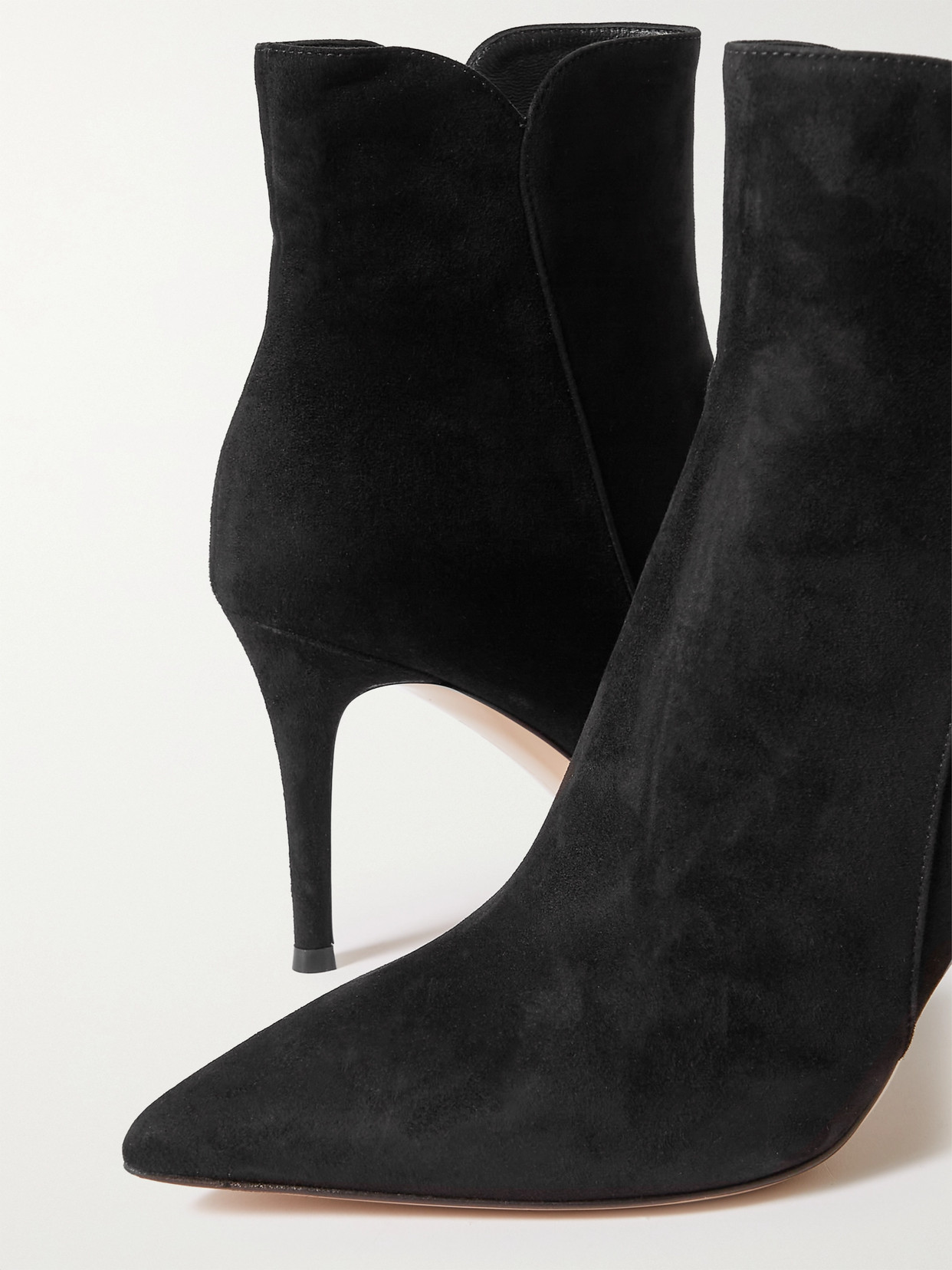 Shop Gianvito Rossi Levy 85 Suede Ankle Boots In Black