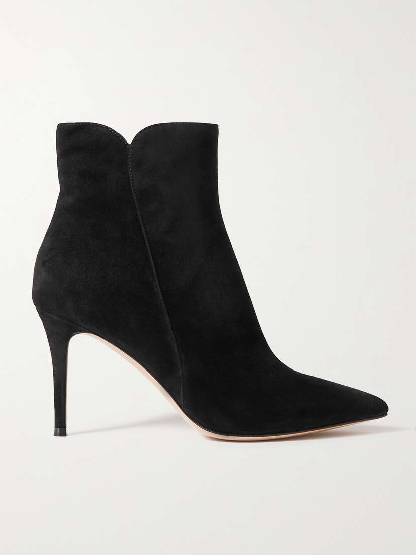 Gianvito Rossi Levy 85 Suede Ankle Boots