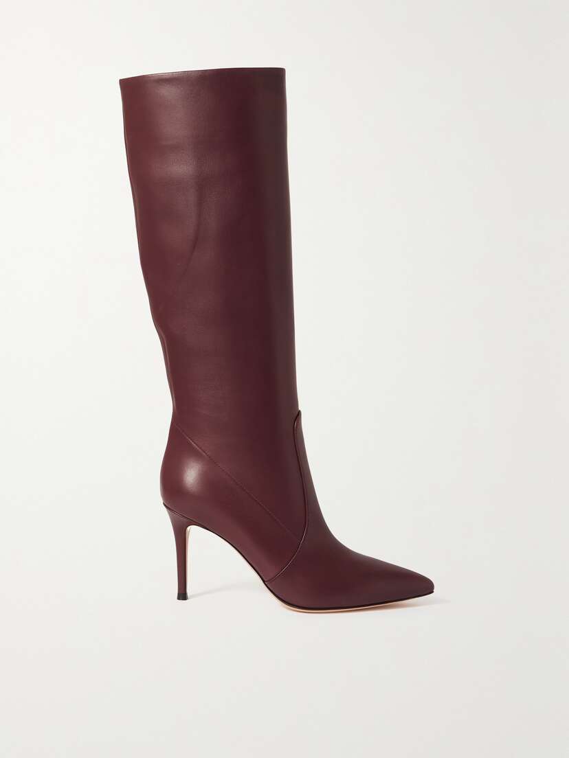Gianvito Rossi Hansen 85 Leather Knee Boots
