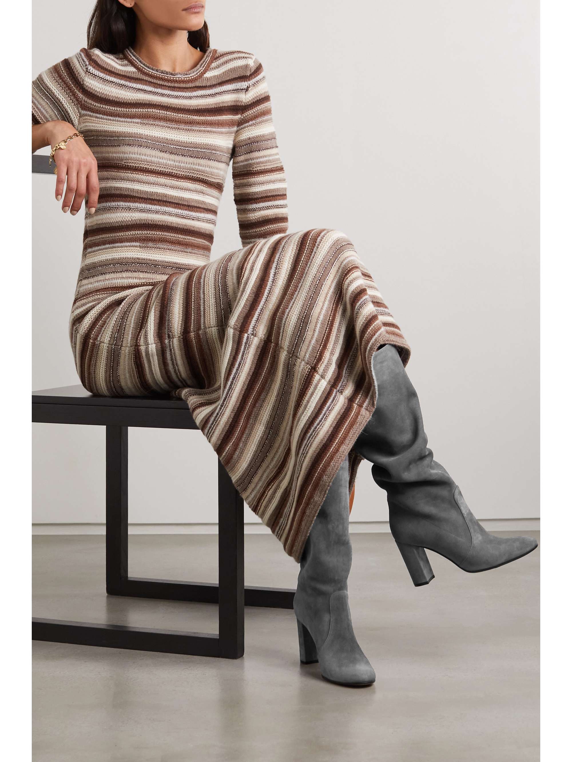 gianvito rossi suede knee boots