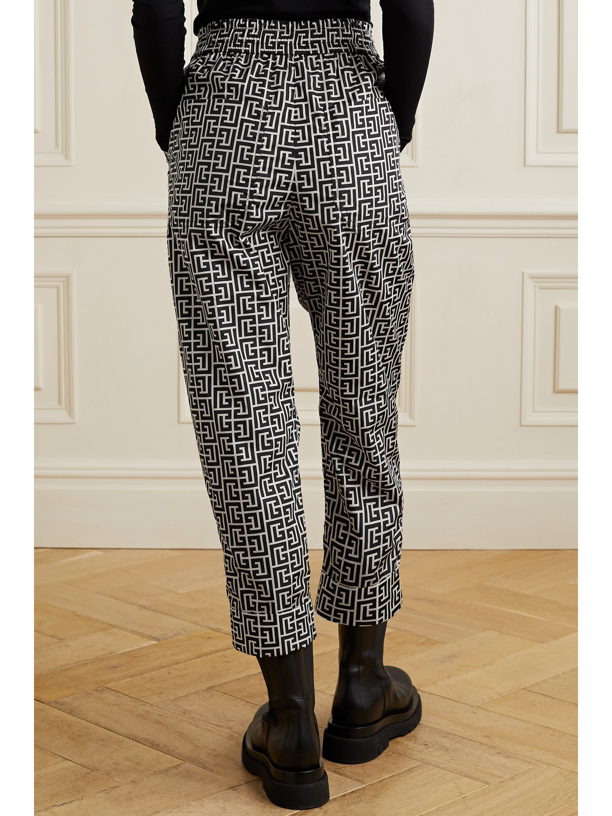 Balmain + Rossignol Ski Printed Shell Track Pants In Neutrals