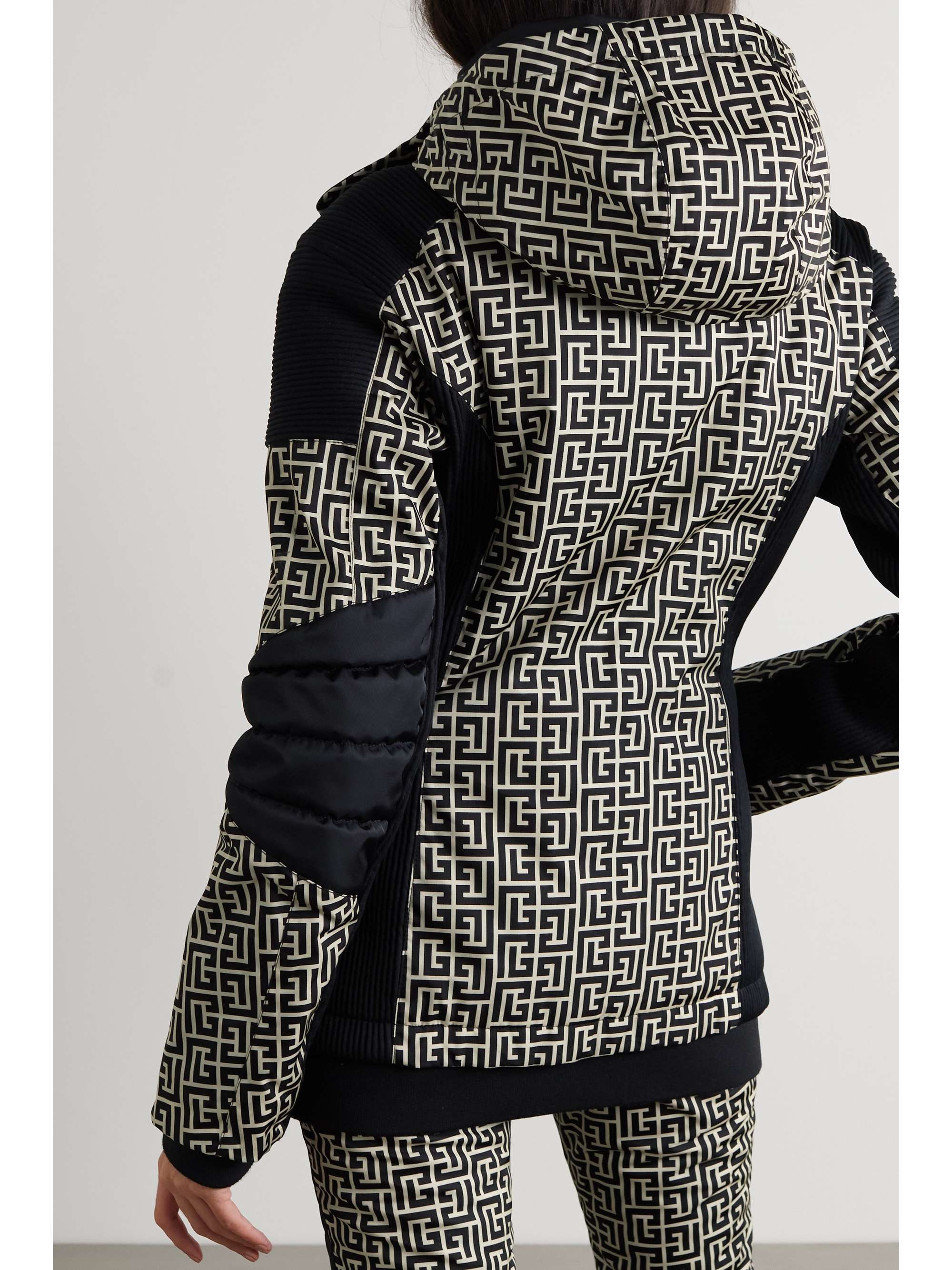 BALMAIN X ROSSIGNOL + Rossignol hooded printed ski jacket