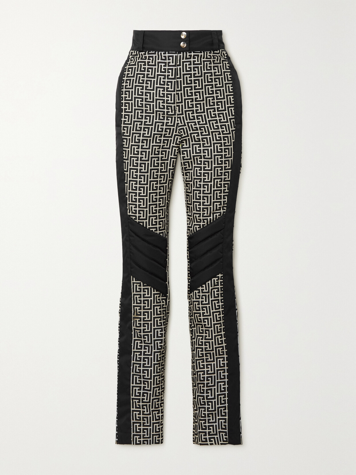 BALMAIN + ROSSIGNOL QUILTED PRINTED SKI PANTS