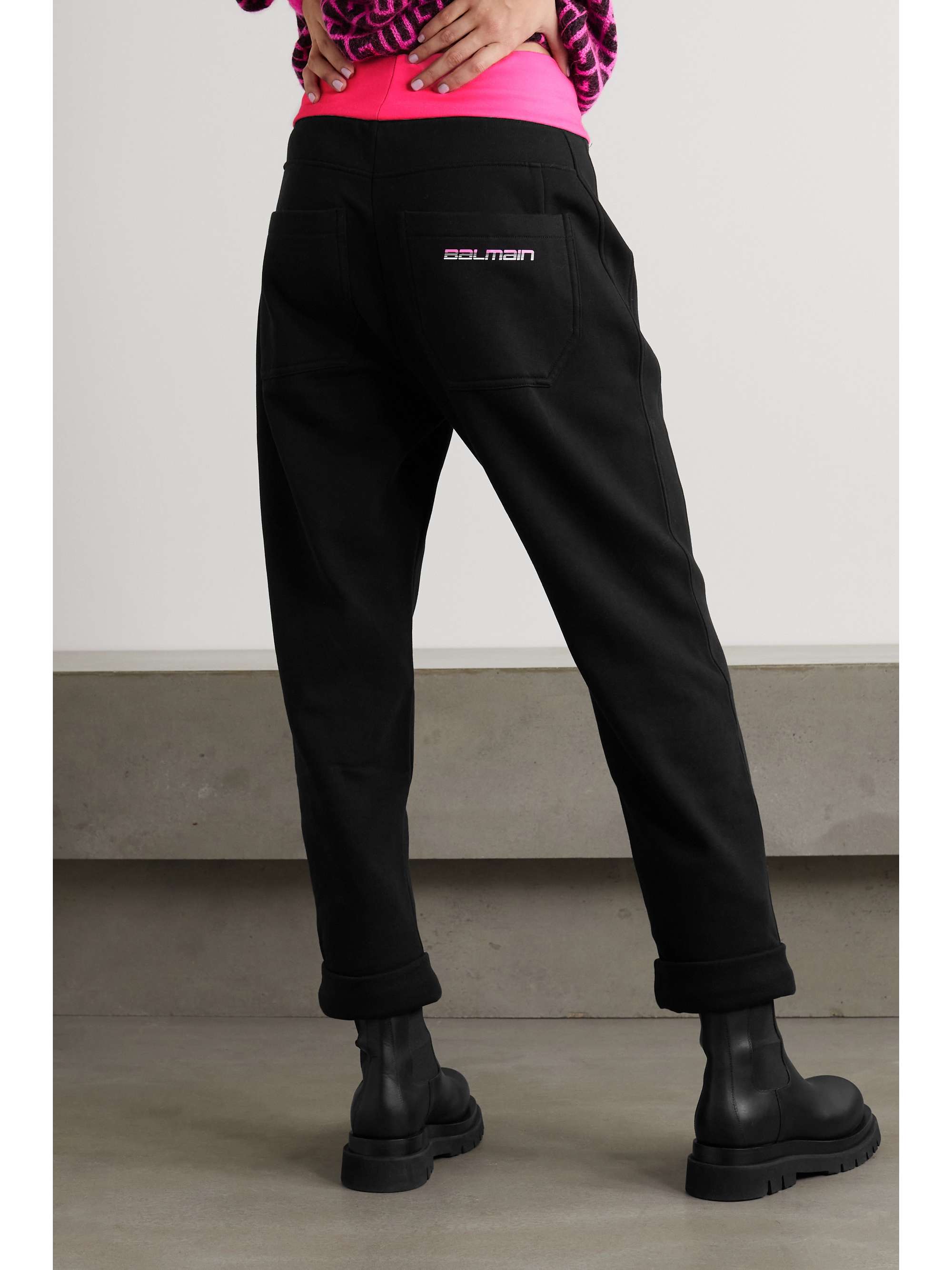 BALMAIN x Rossignol 软壳面料边饰纯棉平纹布休闲裤